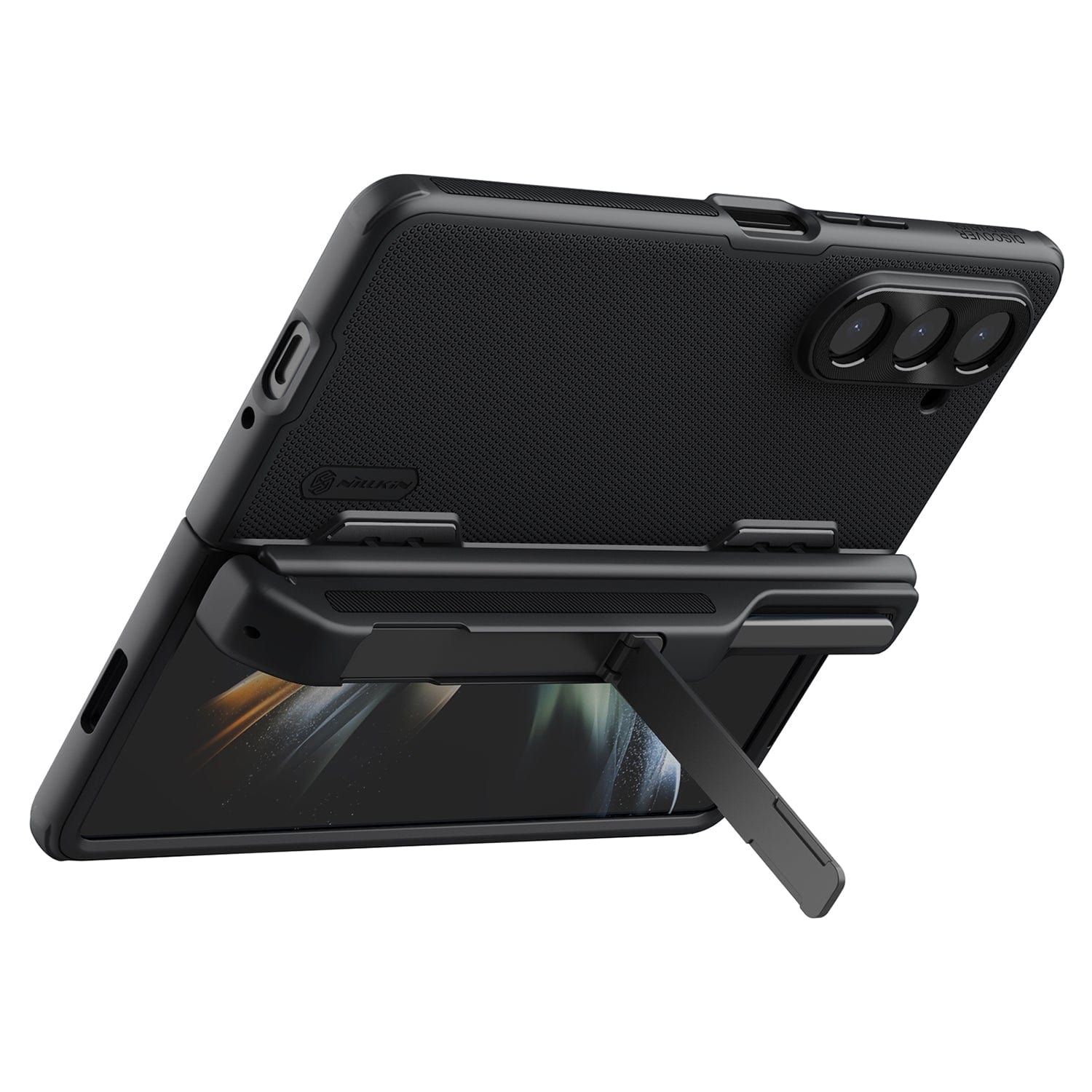 GRIP Series with Kickstand and Stylus Compatibility Case for Samsung Galaxy Z Fold5 - Black