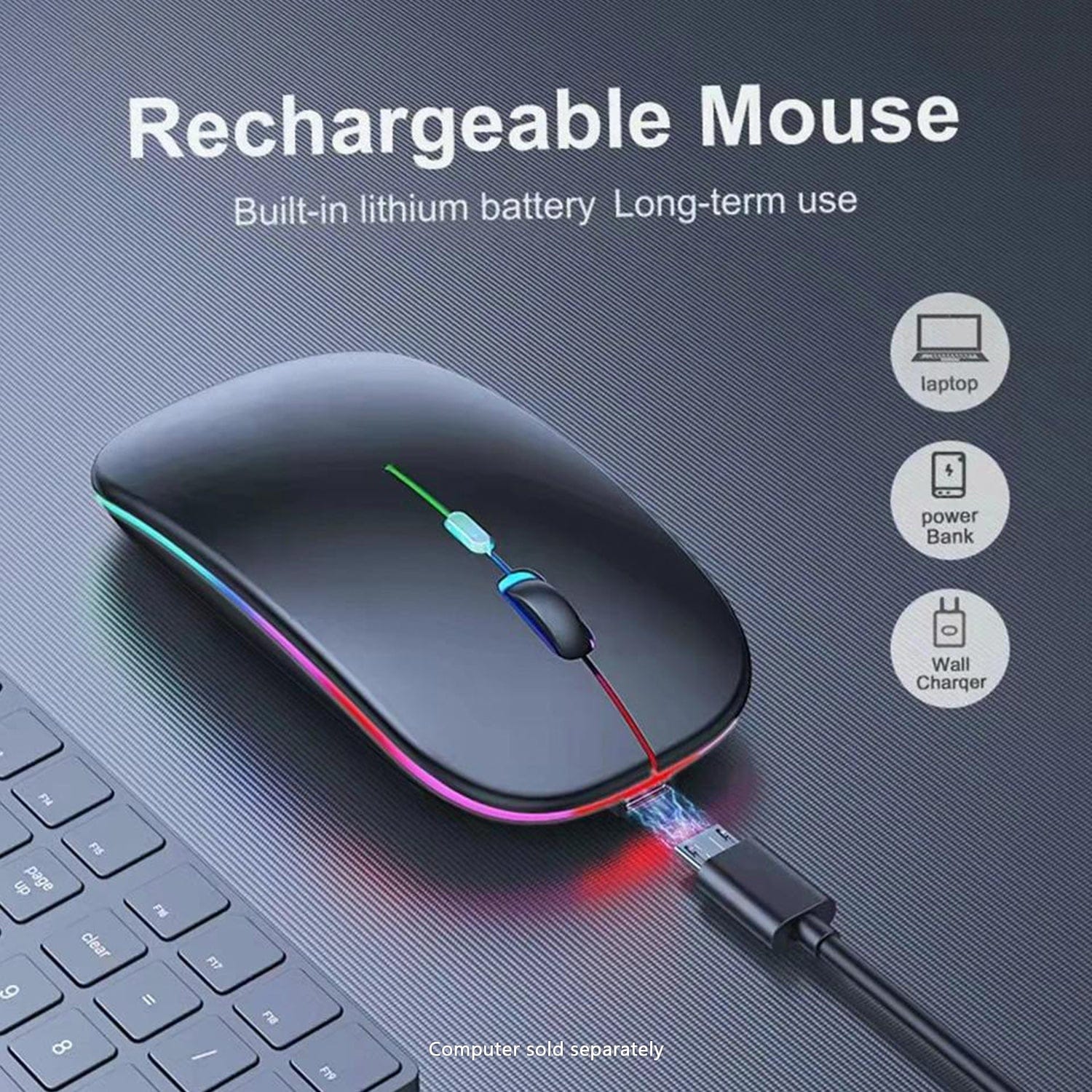Wireless Mouse - Silent Click Bluetooth & 2.4G Rechargeable | Navigate Series