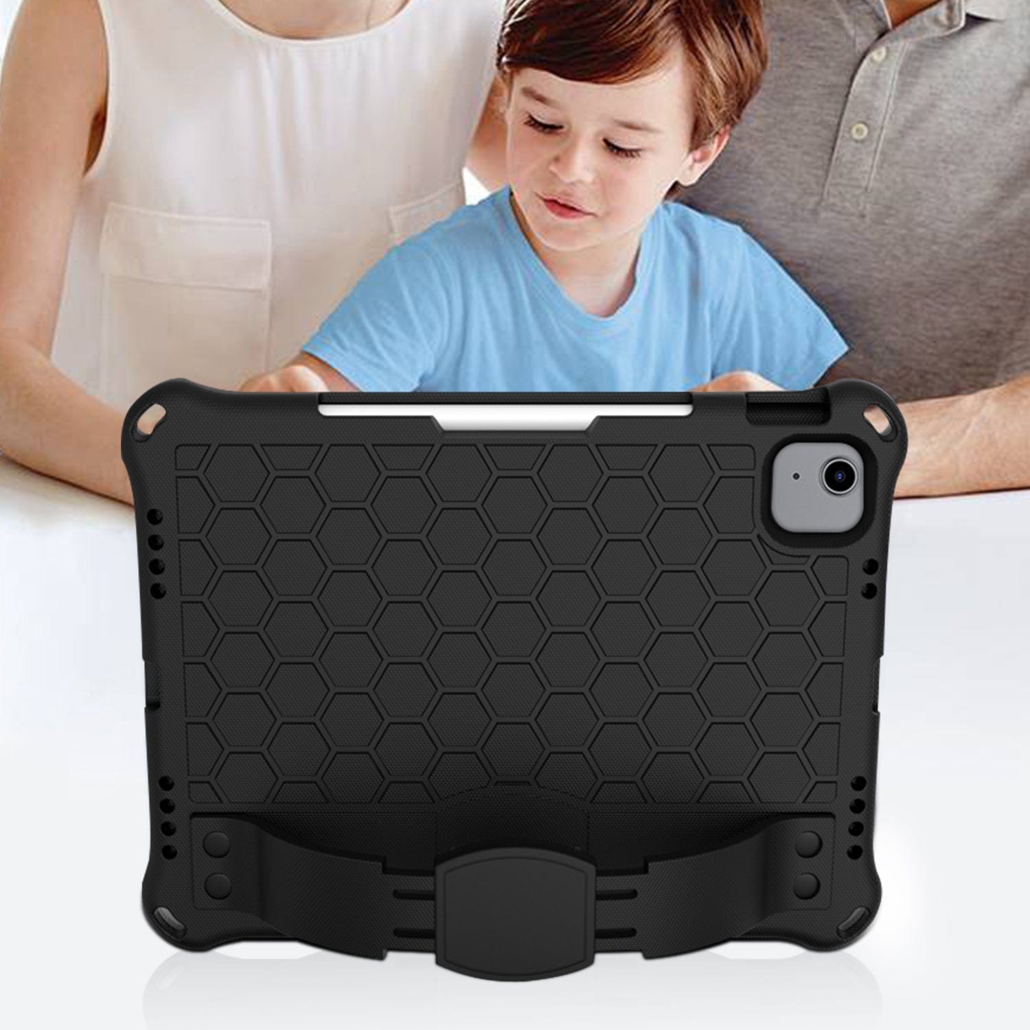 Raider Series Honeycomb Heavy-Duty Hand Strap Case with Screen Protector - iPad Air 10.9" (4th and 5th Generation)