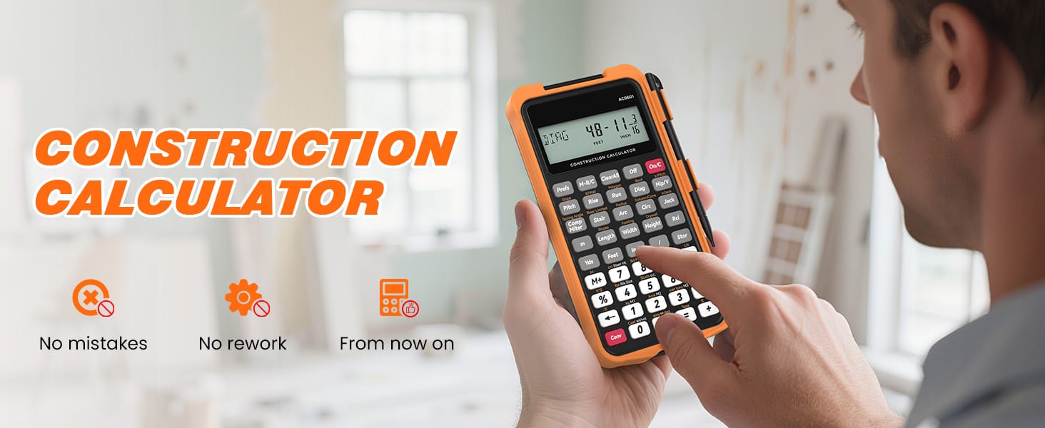 Sahara Construction Calculator - 200+ Engineering Functions & 2.6" LCD Display