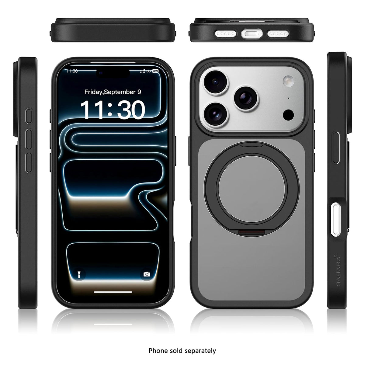 iPhone 18 Pro Case with Screen Protector - MagSafe 360° Ring Kickstand | Venture Series