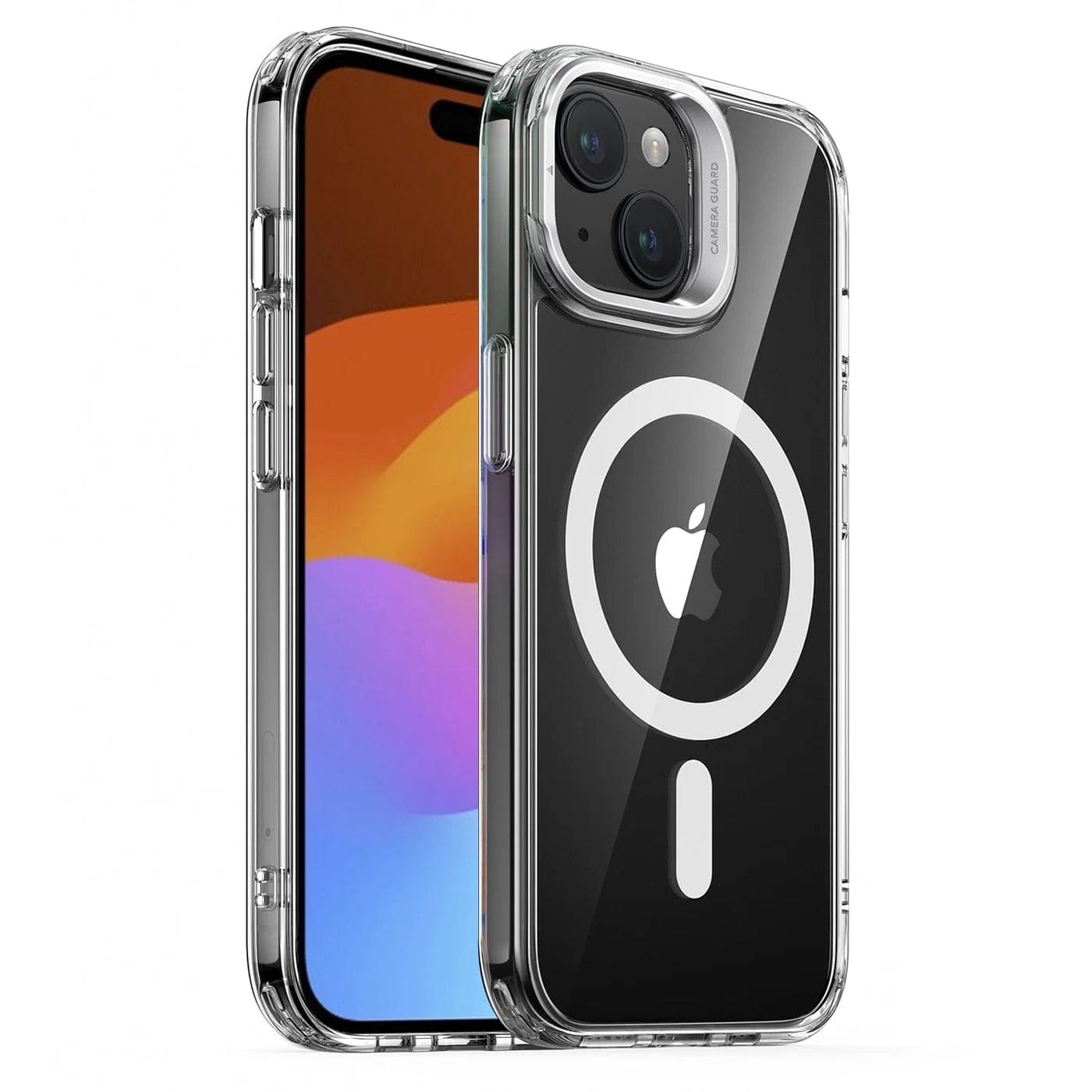 Venture Series Kickstand Case Clear with Screen Protector - iPhone 15 Plus