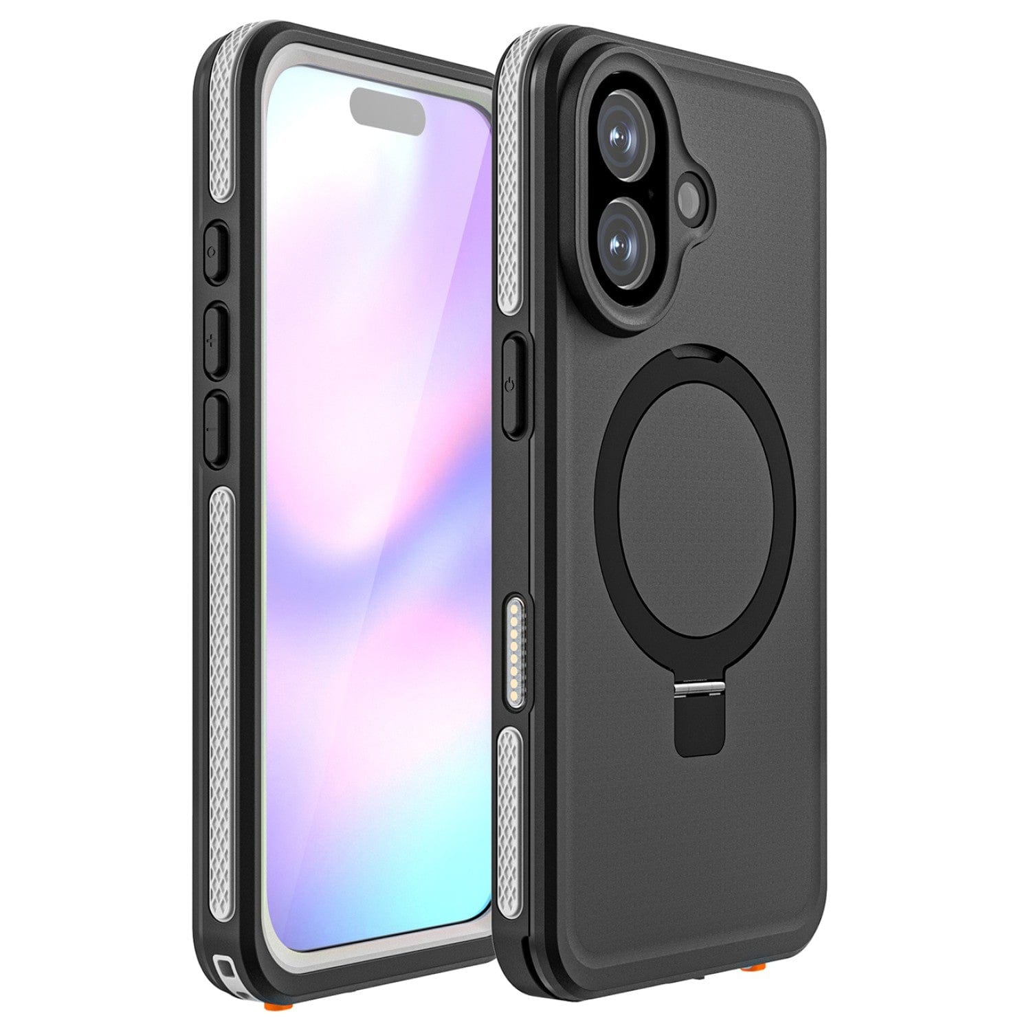 iPhone 17 Waterproof Case - Built-In Kickstand, Integrated Screen and Camera Protection, Compatible with Magsafe | Oasis Series