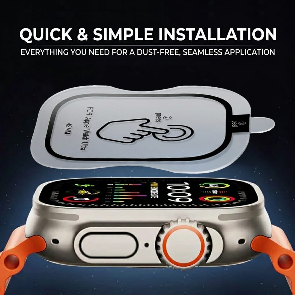 Apple Watch Ultra 1/2/3 (49mm) Screen Protector - 2.5D Flat Tempered Glass | ZeroDamage