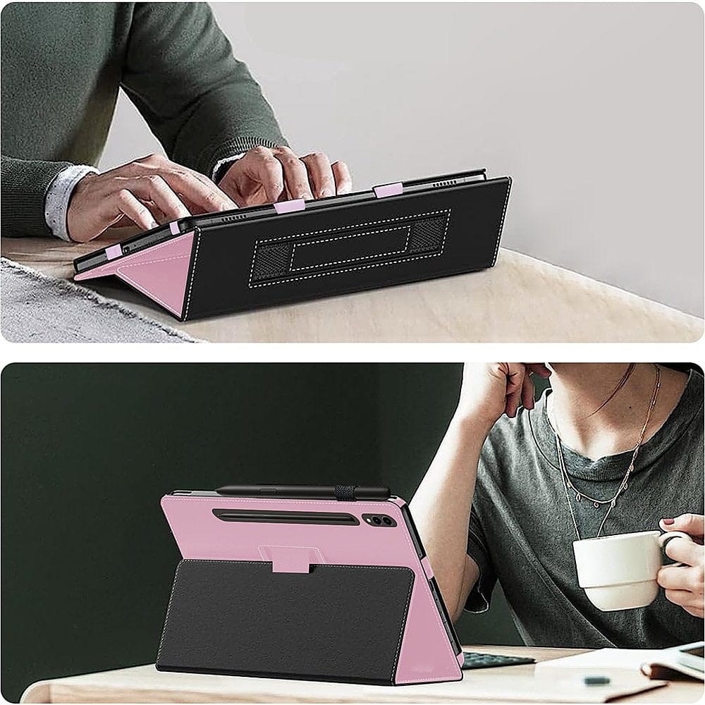 Bi-Fold Folio Case for Samsung Galaxy Tab S9 and Tab S9 FE - Pink