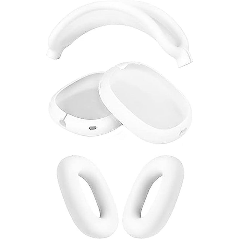 Silicone Combo Kit Case for Apple AirPods Max Headphones - White