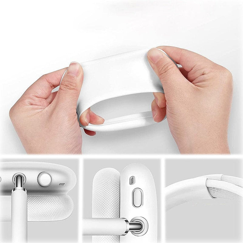 Silicone Combo Kit Case for Apple AirPods Max Headphones - White