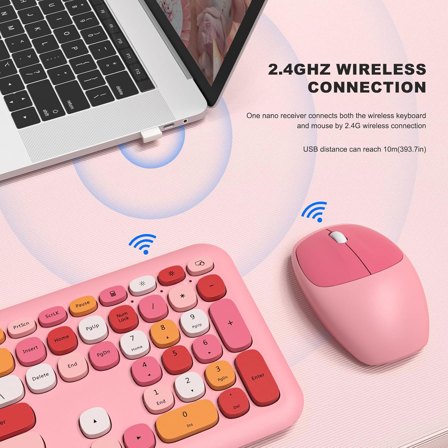 MOFII Wireless Keyboard and Mouse Combo with Flush Keys