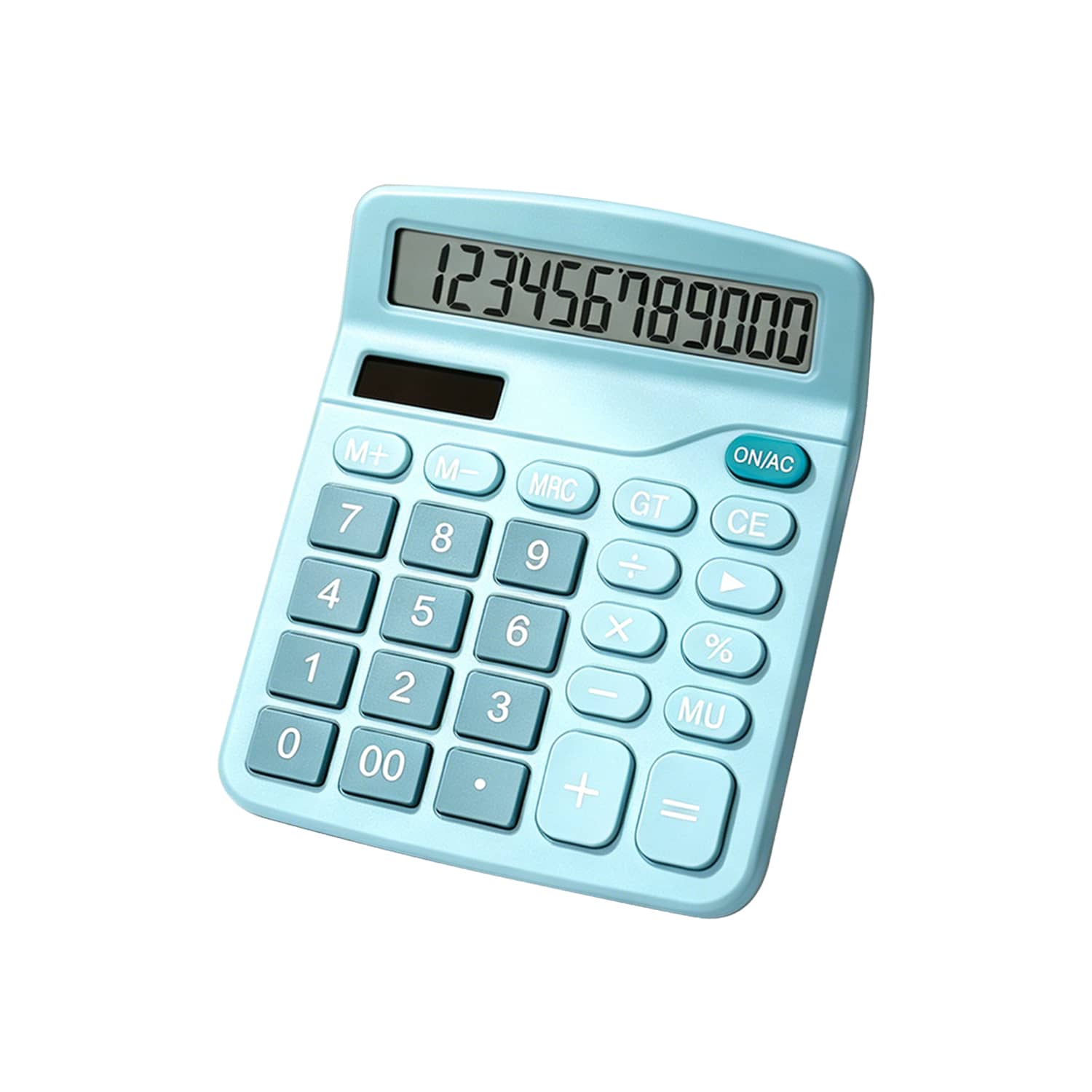 12-Digit Desktop Calculator - Dual Power Solar & Battery