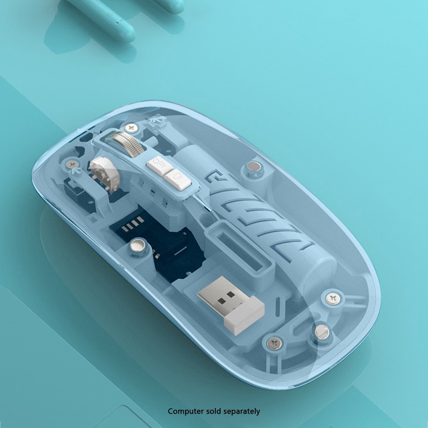 Wireless Mouse - Transparent Dual-Mode, Rechargeable Design | Glacier Series
