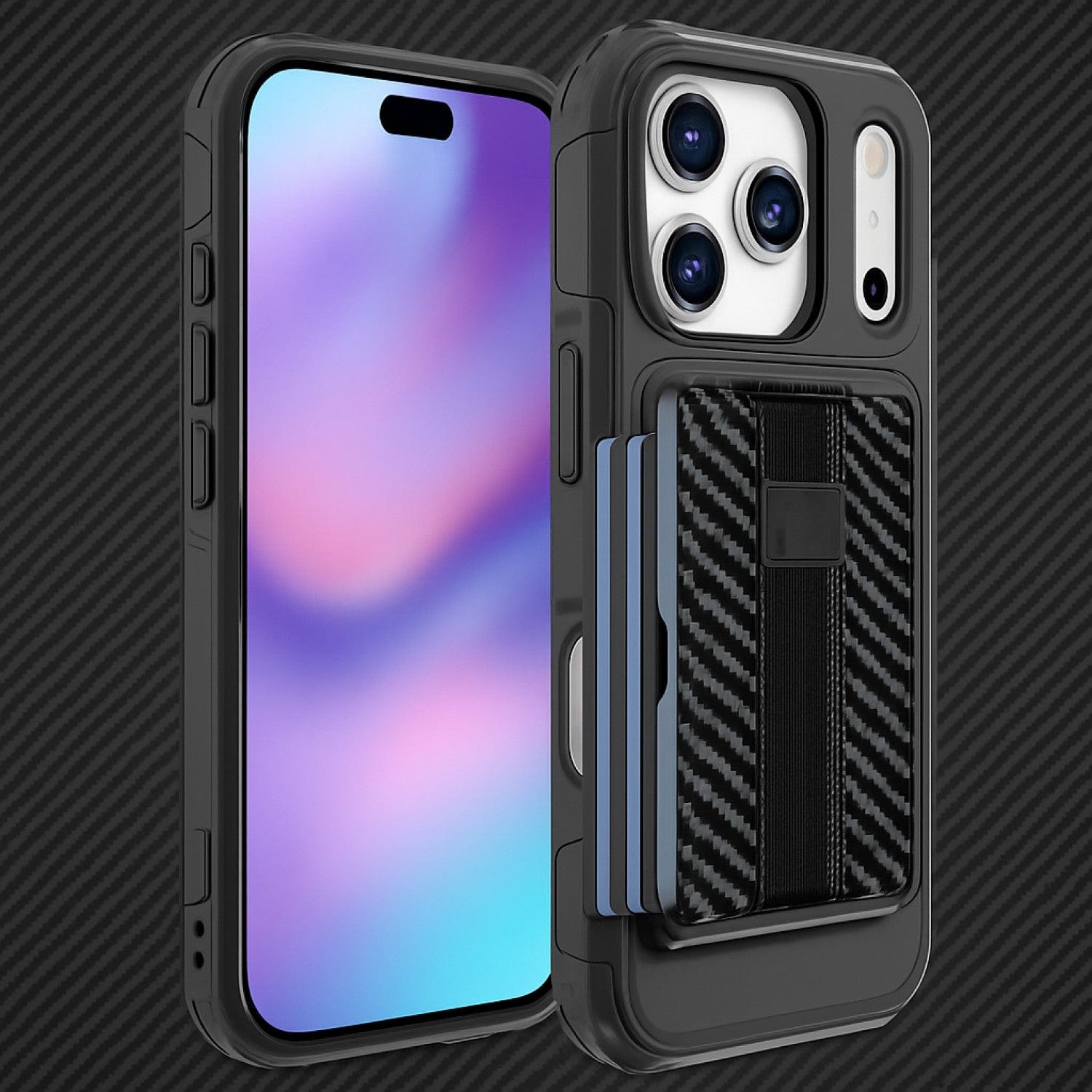 Raider Series Detachable Wallet Case Compatible with Magsafe for Apple iPhone 17 Pro Max - Black