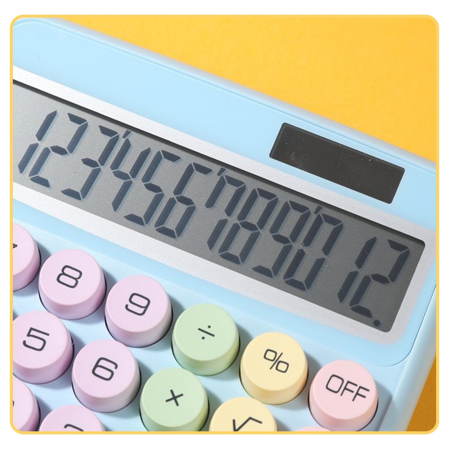 Desktop Calculator - Solar & Battery Powered, 12-Digit, Large Keys