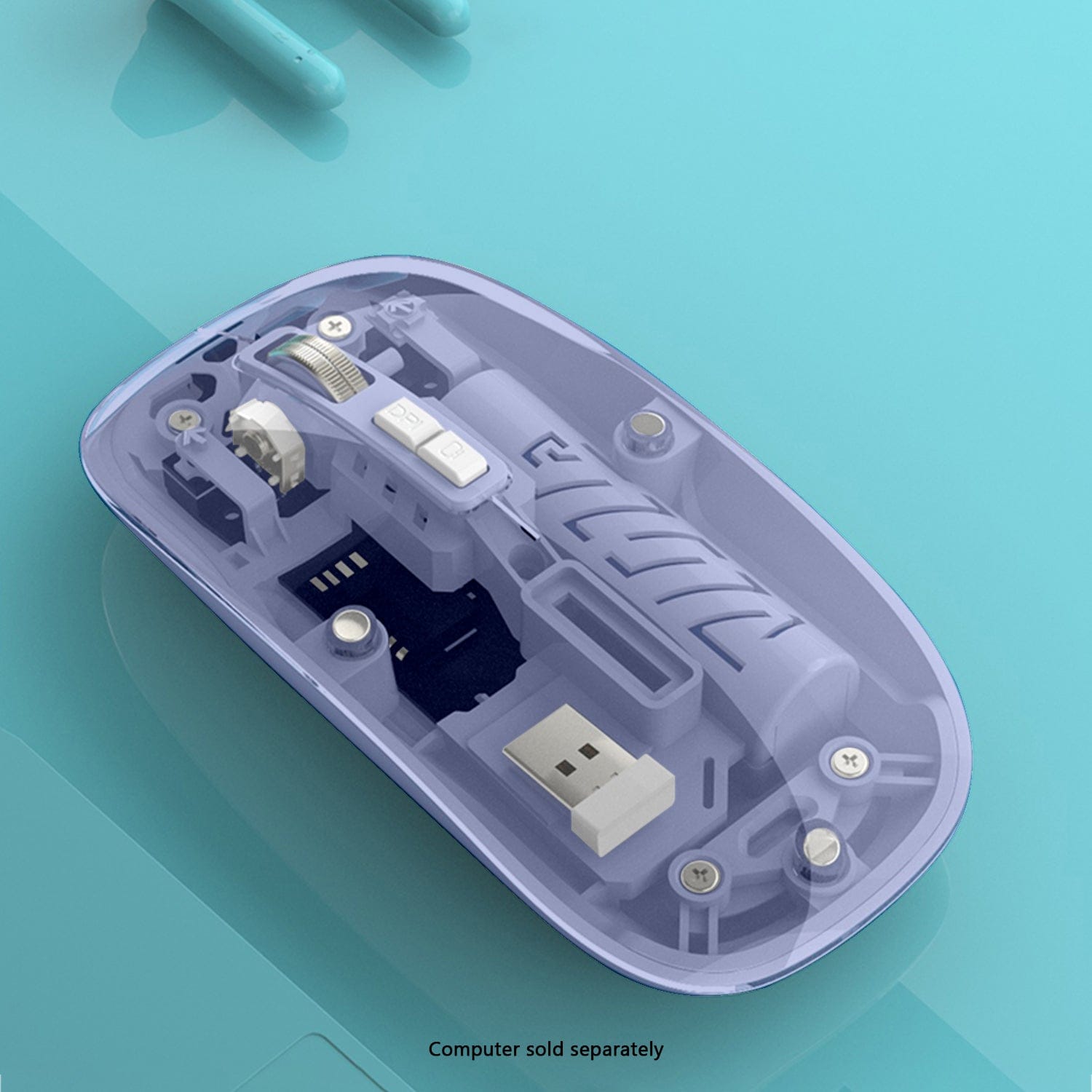 Wireless Mouse - Transparent Dual-Mode, Rechargeable Design | Glacier Series