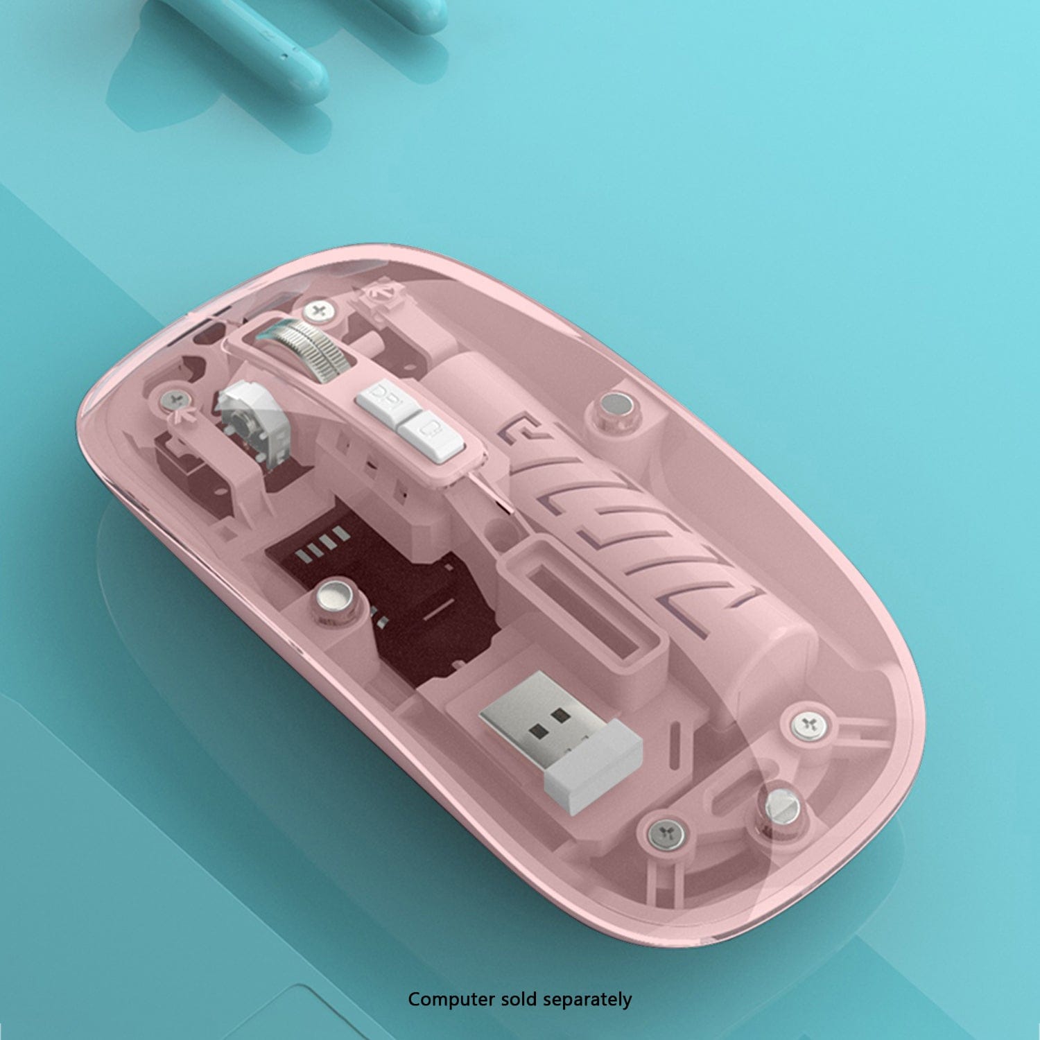 Wireless Mouse - Transparent Dual-Mode, Rechargeable Design | Glacier Series