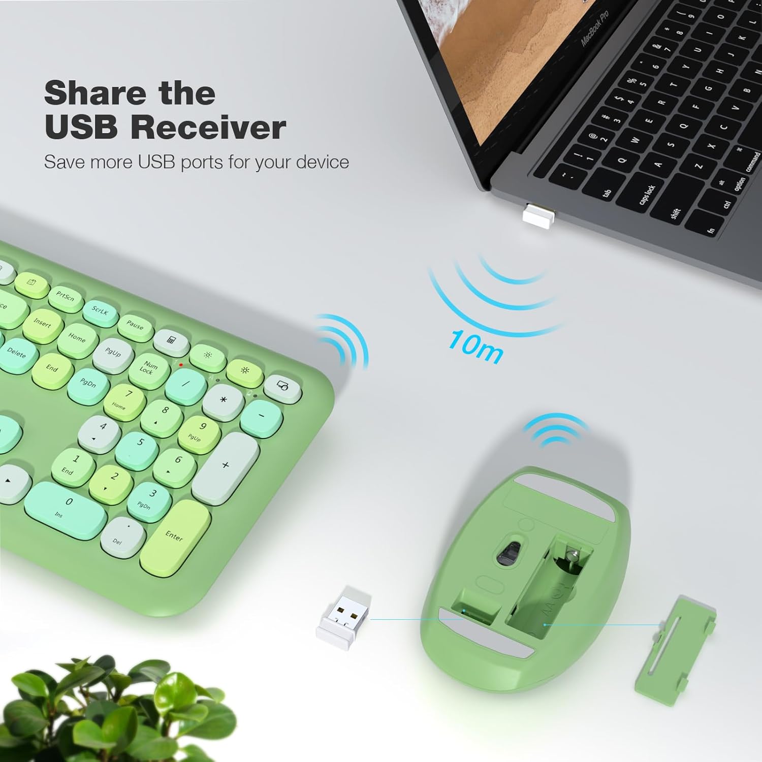 MOFII Wireless Keyboard and Mouse Combo with Flush Keys