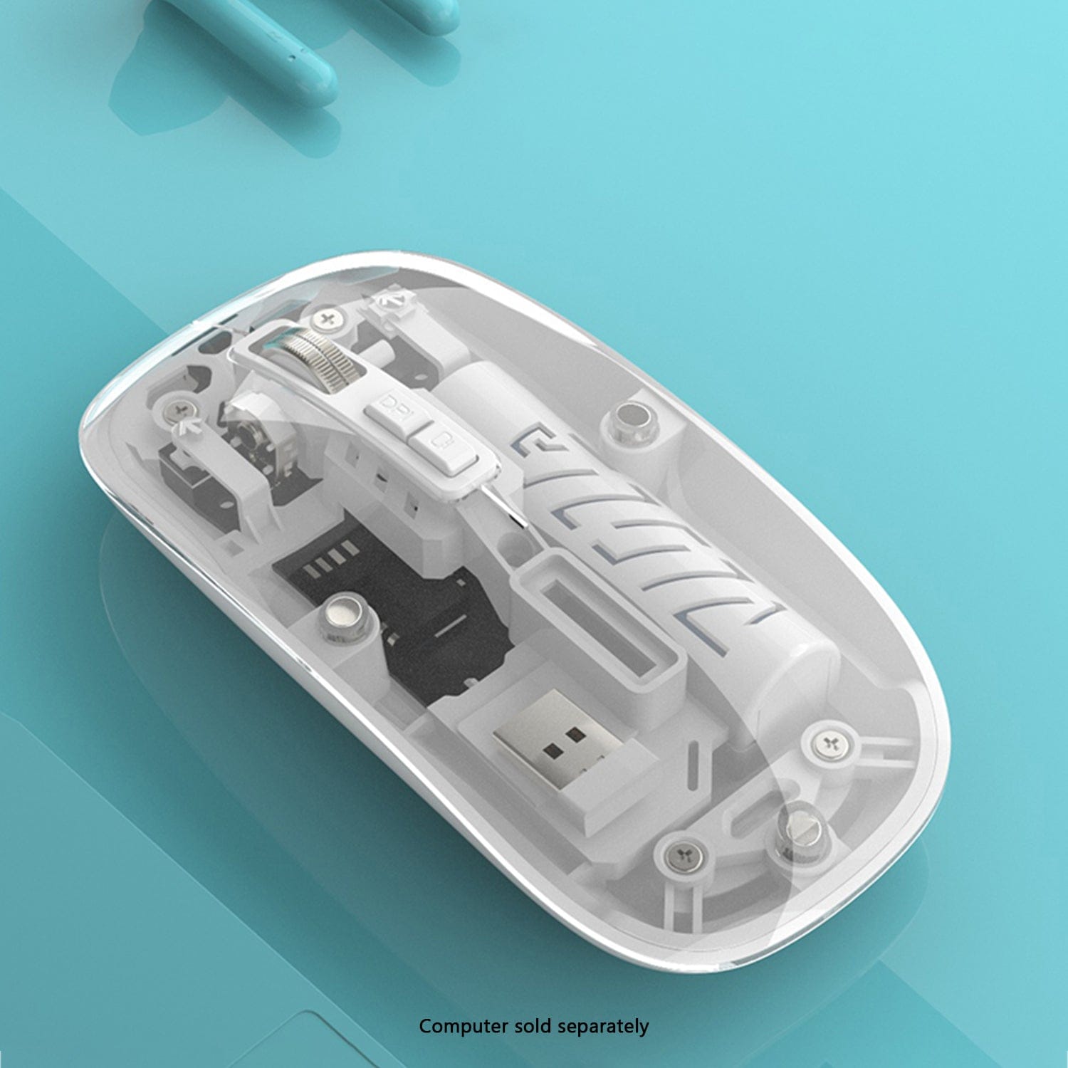 Wireless Mouse - Transparent Dual-Mode, Rechargeable Design | Glacier Series