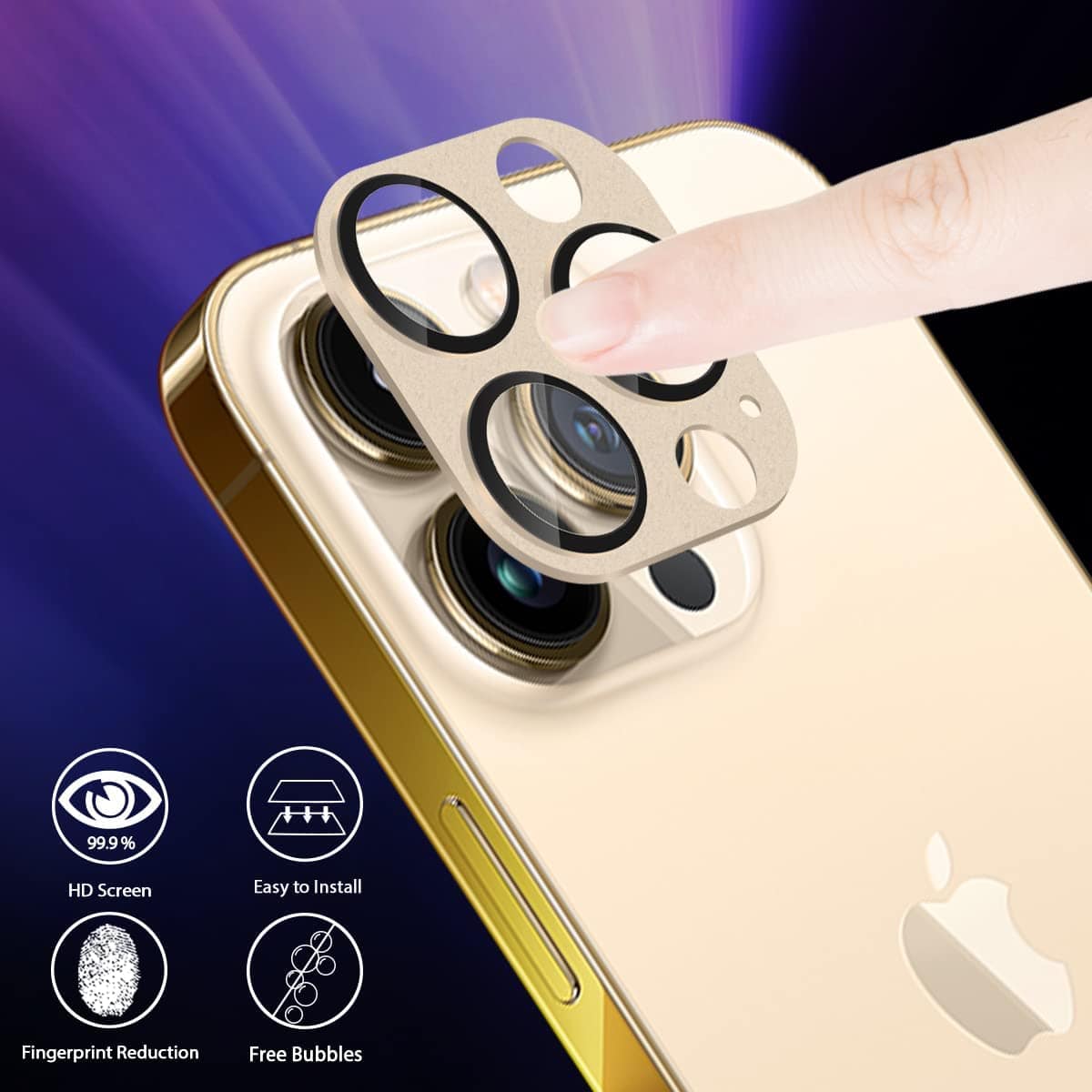 SaharaCase ZeroDamage Camera Lens Protector for Apple iPhone 13 Pro and iPhone 13 Pro Max White