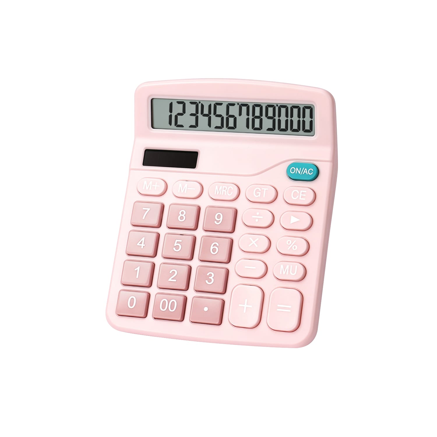 12-Digit Desktop Calculator - Dual Power Solar & Battery