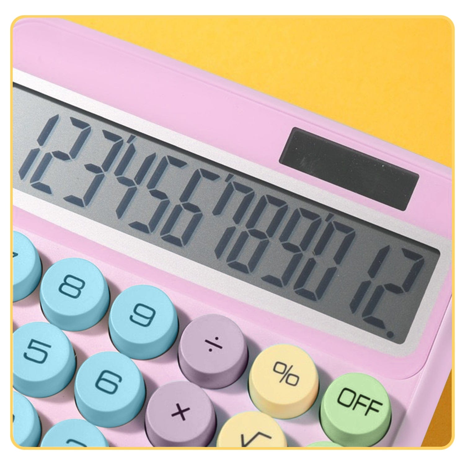 Desktop Calculator - Solar & Battery Powered, 12-Digit, Large Keys