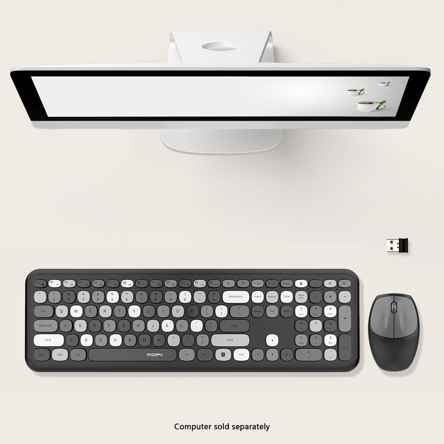 Wireless Keyboard and Mouse Combo with Flush Keys