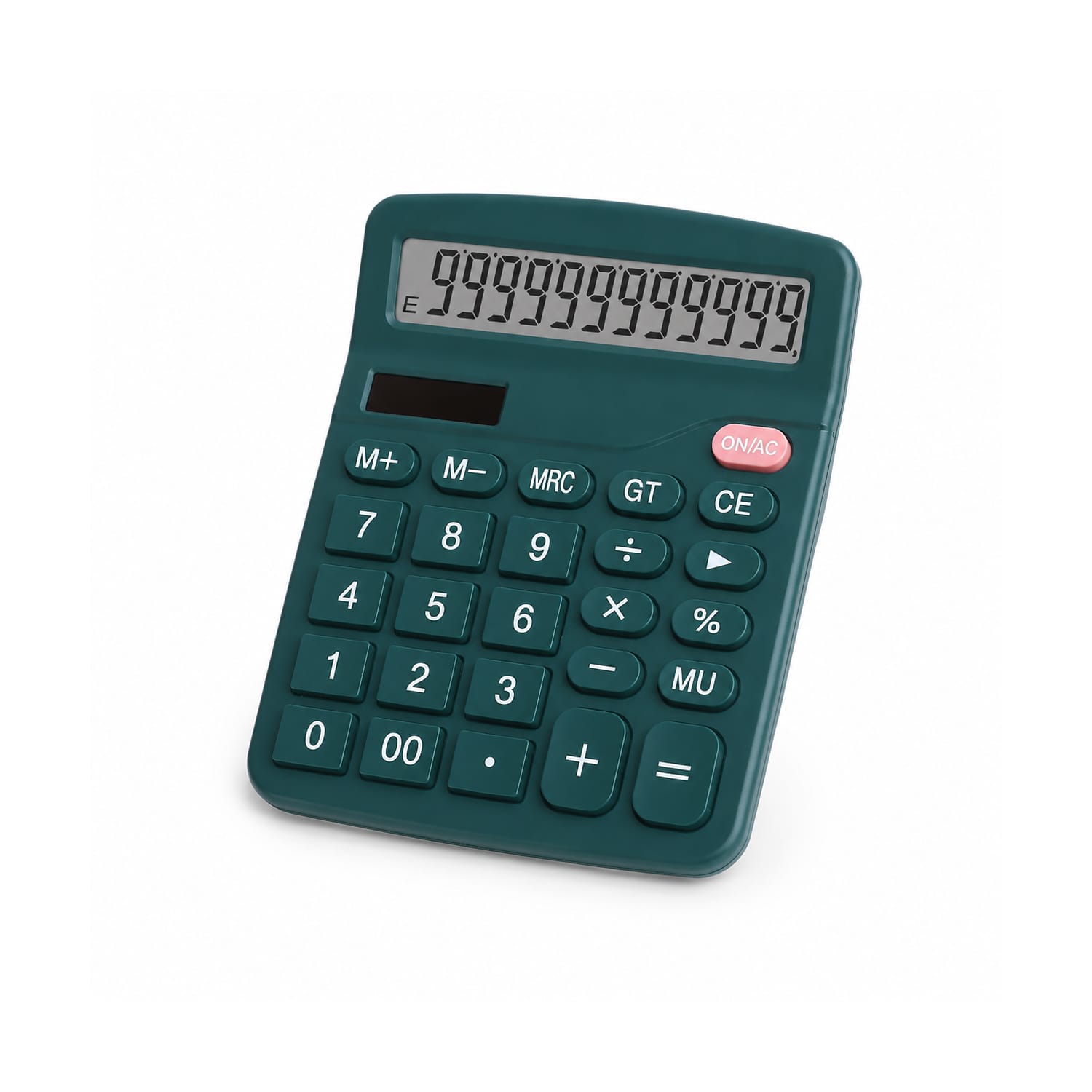 12-Digit Desktop Calculator - Dual Power Solar & Battery