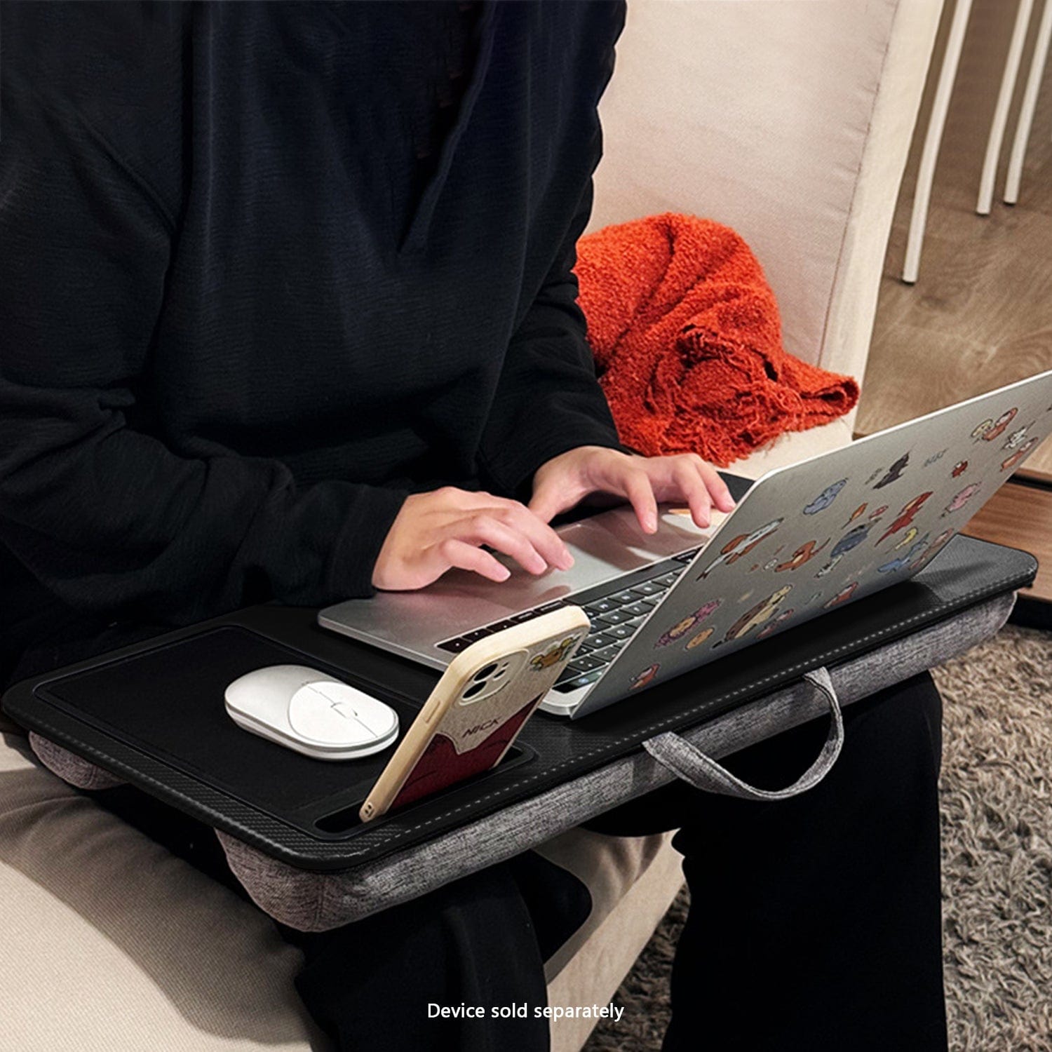 Universal On-The-Go Carbon Black Lap Desk Pad - Laptops up to 17.3"