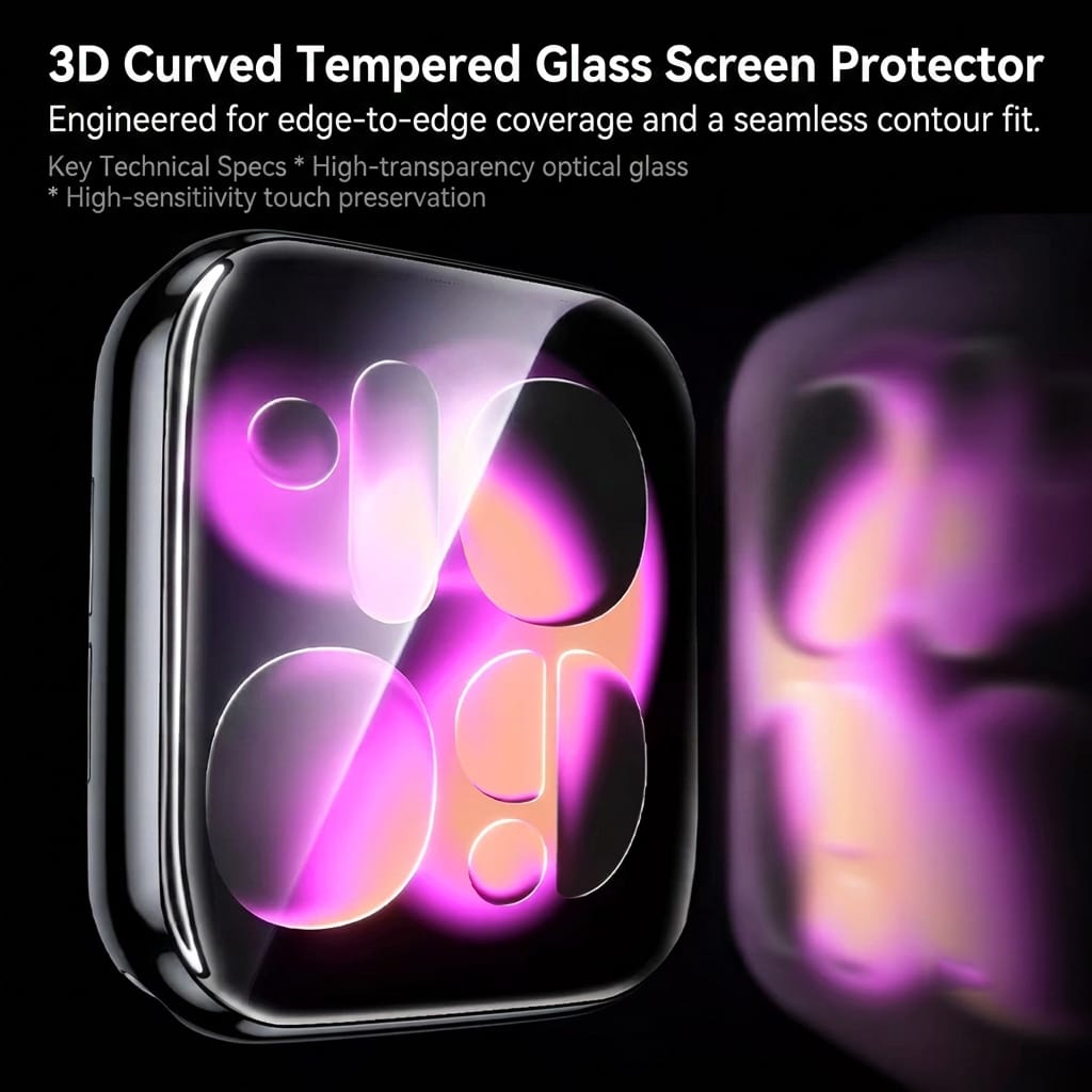 Apple Watch Series 11/10 (42mm) Screen Protector - 3D Thermoformed Tempered Glass with Applicator | ZeroDamage