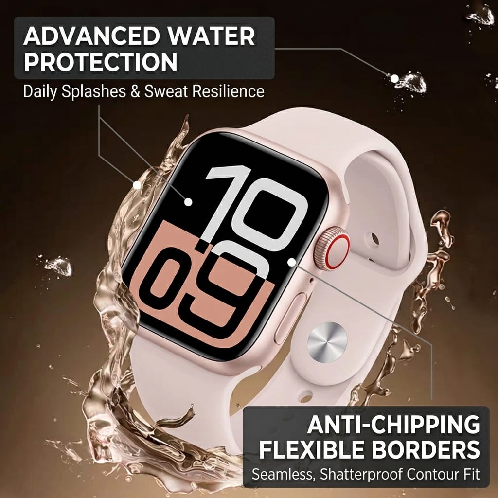 Apple Watch Series 11/10 (42mm) Screen Protector - 3D Hybrid Flexible Film with Applicator | ZeroDamage