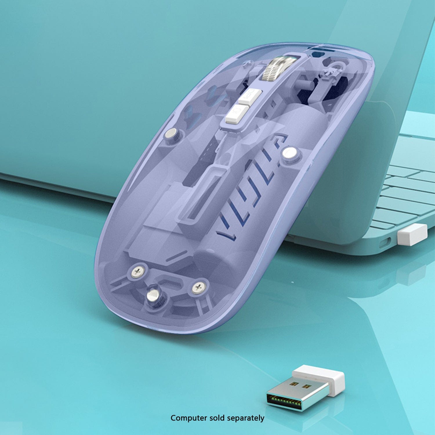 Wireless Mouse - Transparent Dual-Mode, Rechargeable Design | Glacier Series