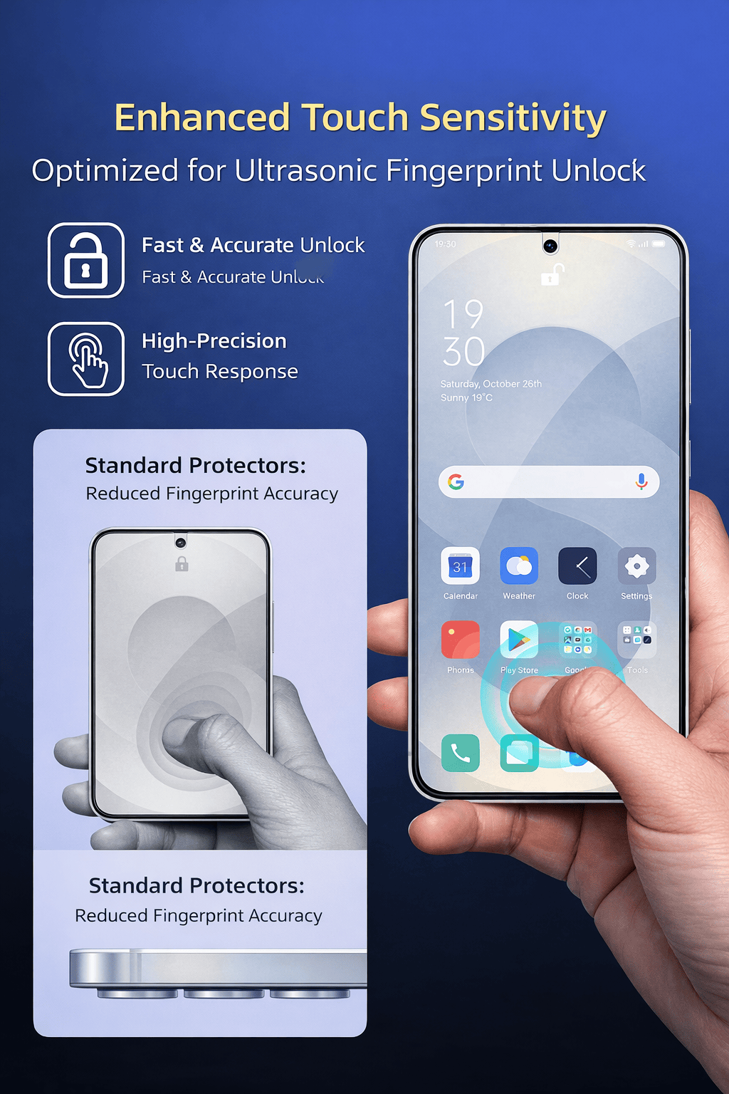 Samsung Galaxy S26+ Screen Protector - Ultra-Strong Tempered Glass | ZeroDamage