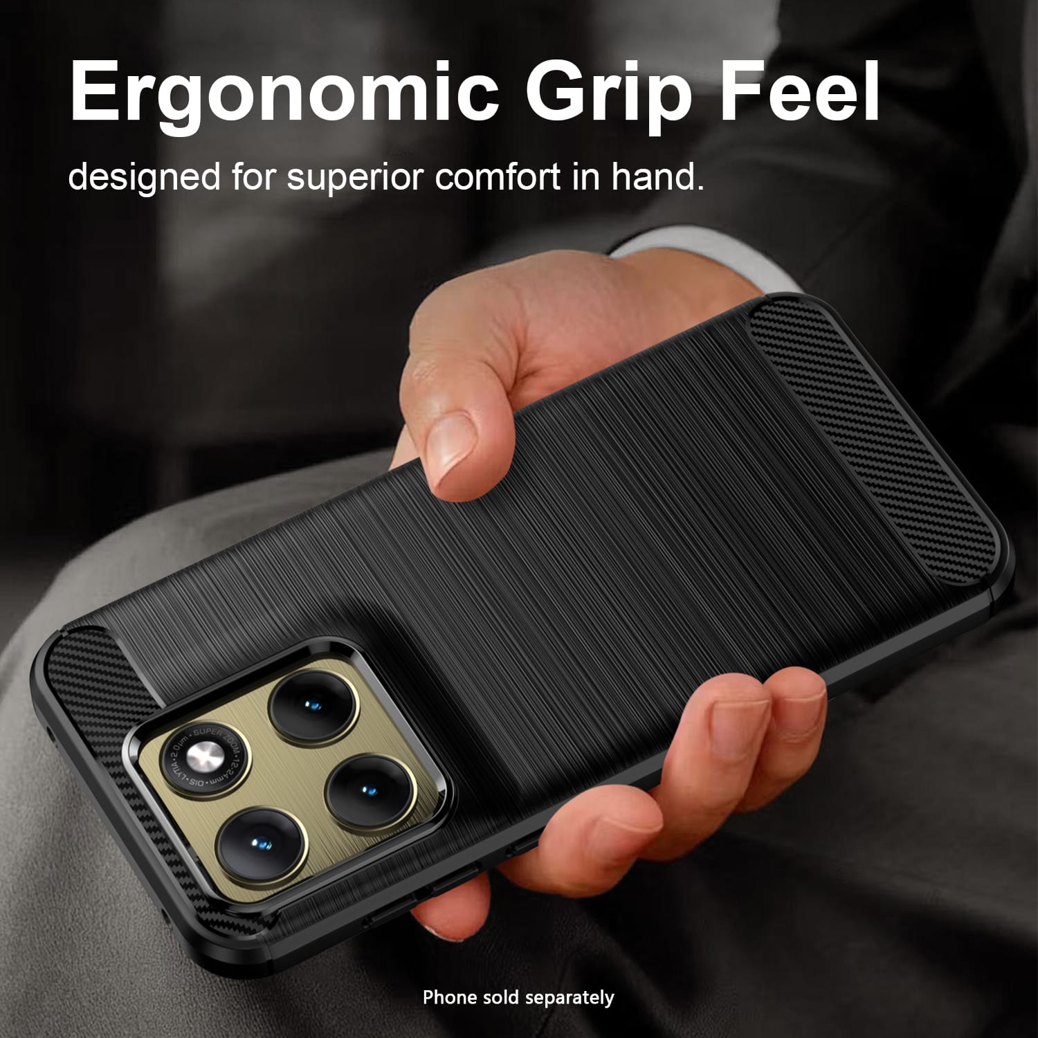 Motorola Edge 5G (2026) Case - Carbon Fiber Texture, Non-Slip Grip | Venture Series