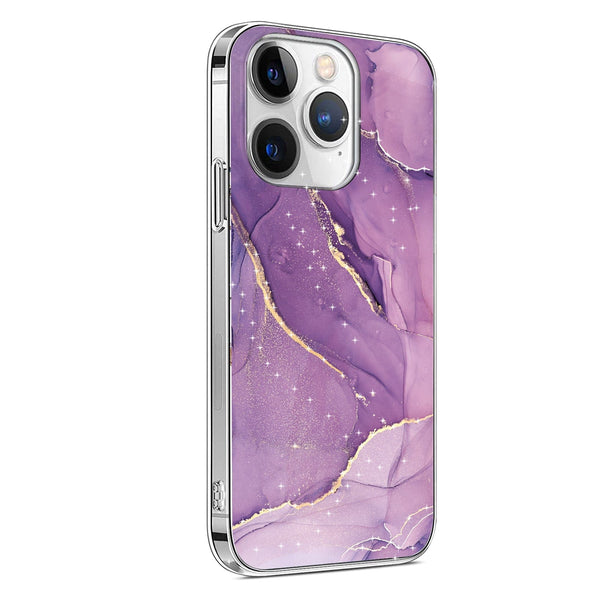 Marble Series Case with MagSafe for Apple iPhone 15 Pro Max - Purple Marble