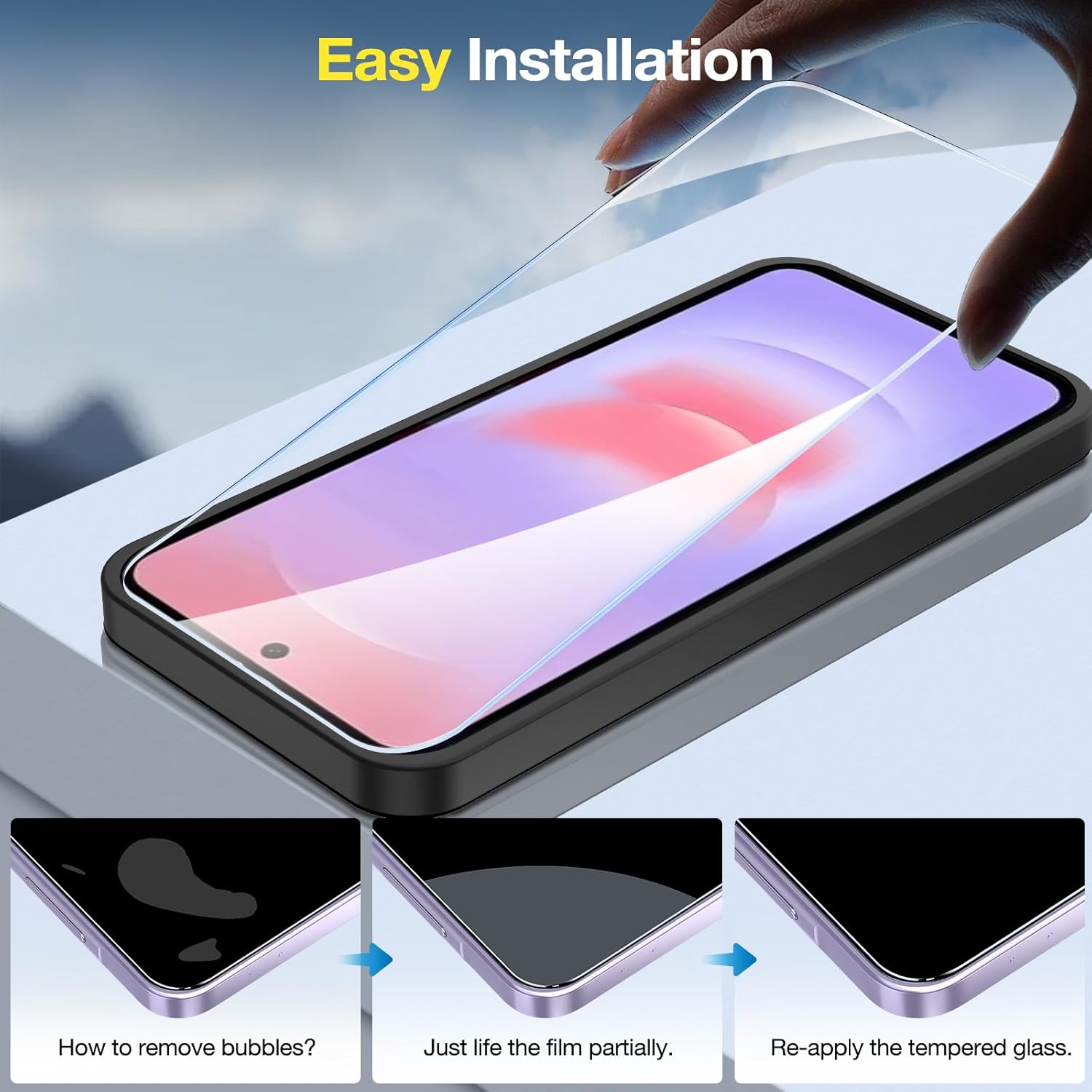 Samsung Galaxy A37 Screen Protector - Ultra-Strong Tempered Glass | ZeroDamage