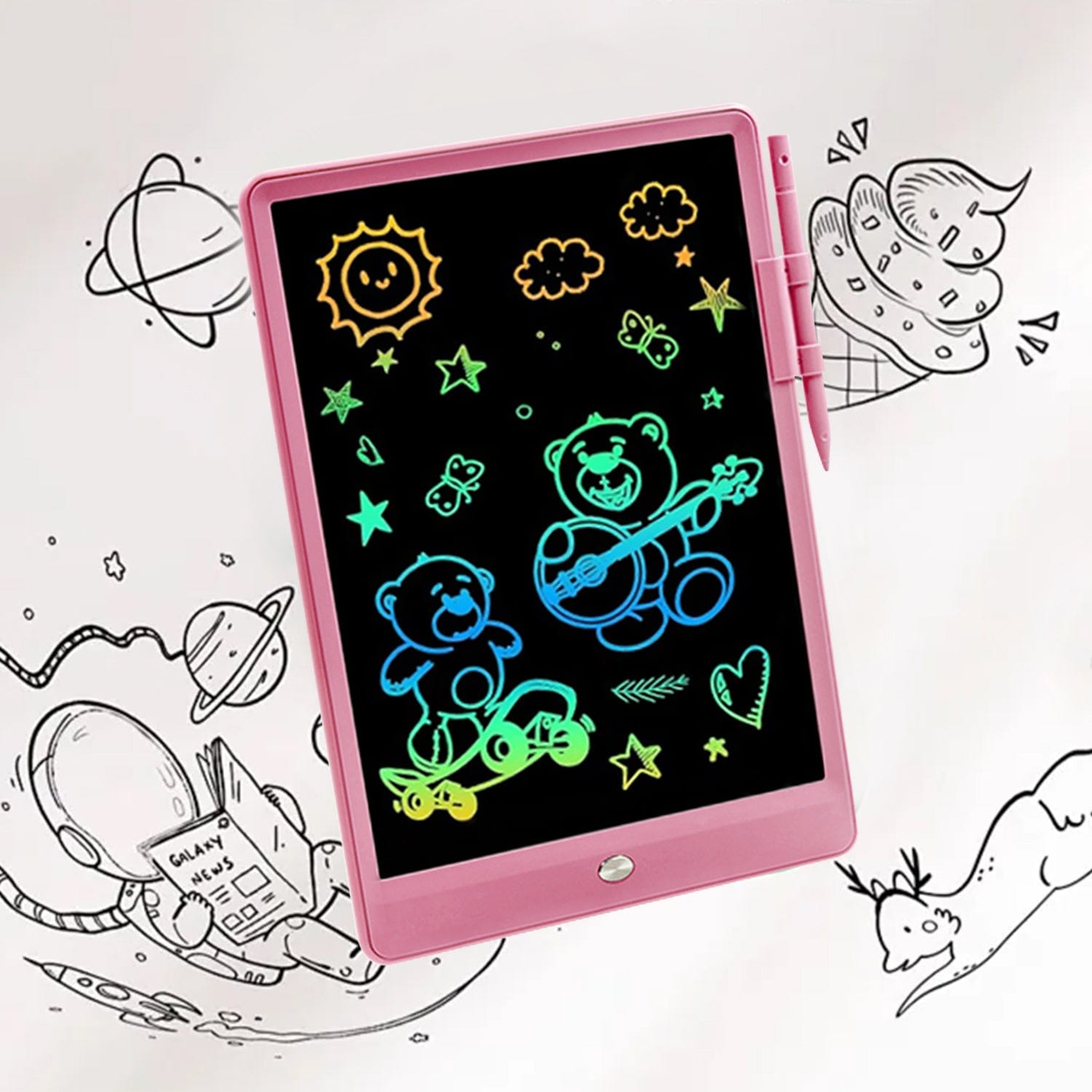 LCD Writing Tablet 10" - Paperless Notebook, One-Click Erase with Lock