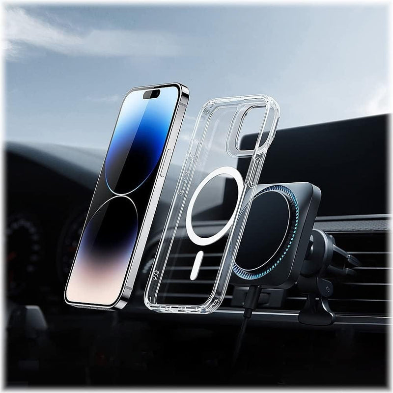 iPhone 14 Pro Max Protection Kit Bundle - Hybrid-Flex Kickstand Case with Tempered Glass Screen and Camera Protector - Clear