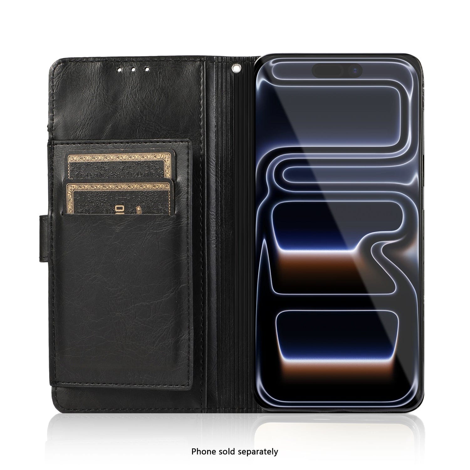 Indy Series Leather Folio Wallet Case Compatible with Magsafe for Apple iPhone 17 Pro Max