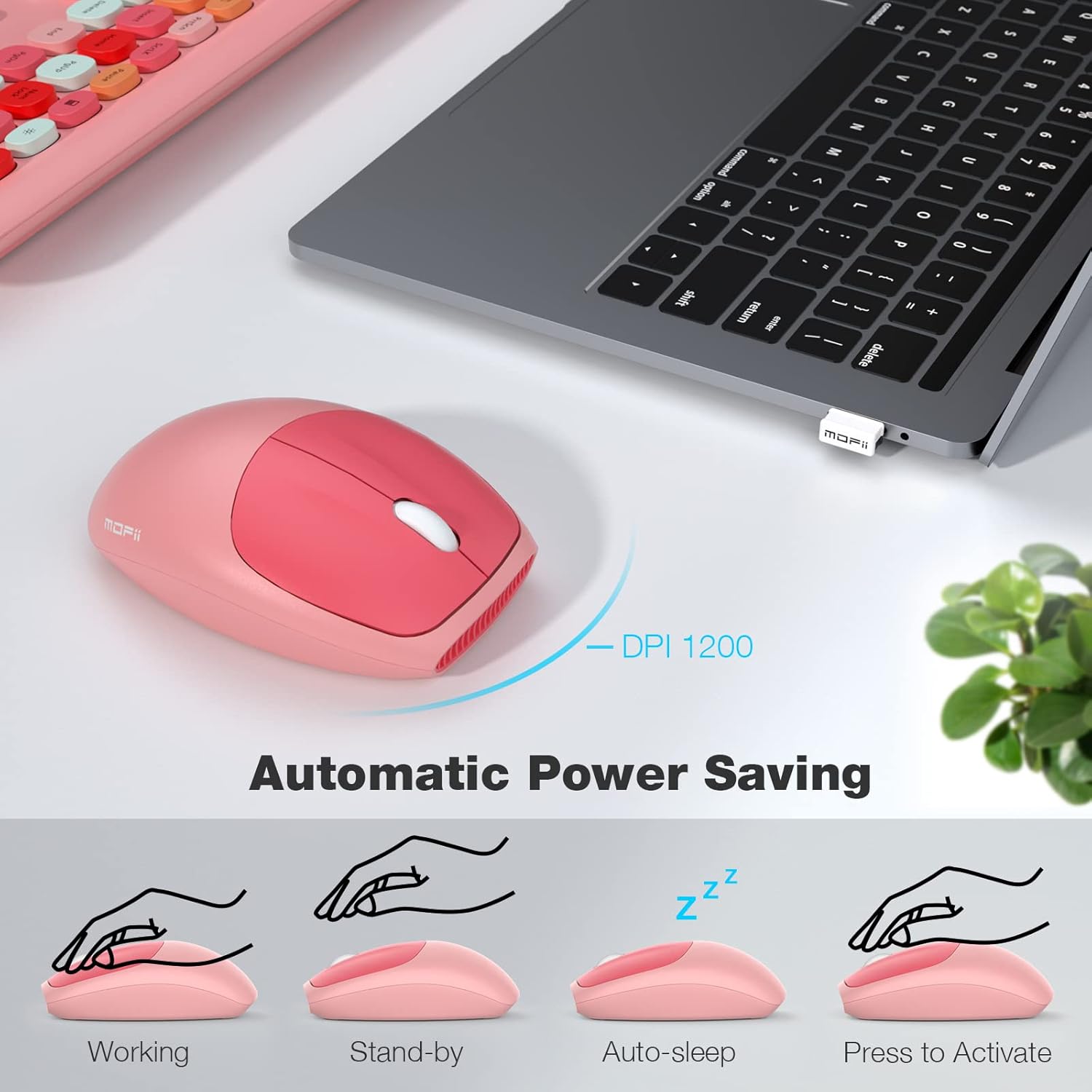 MOFII Wireless Keyboard and Mouse Combo with Flush Keys