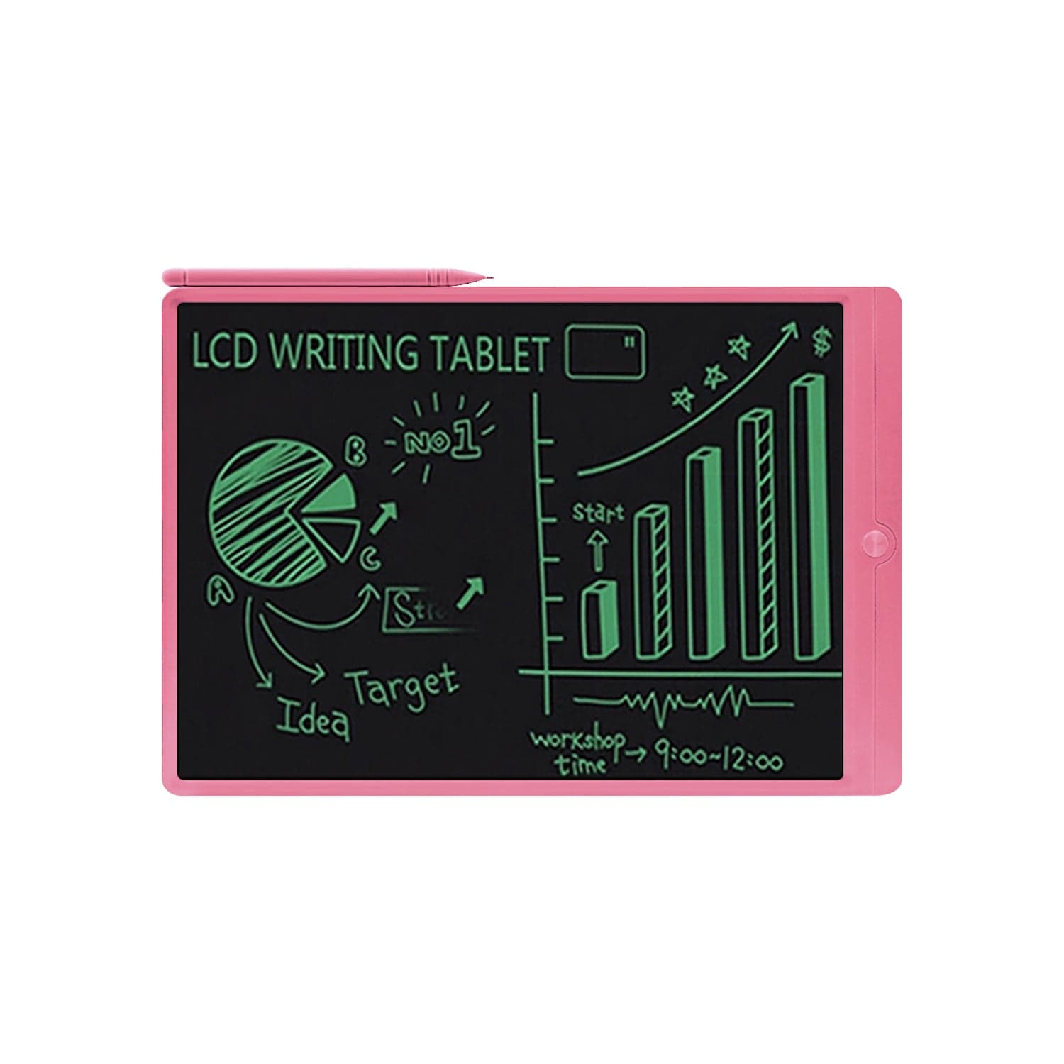 LCD Writing Tablet 13.5"  - Large Color Display with One-Touch Erase & Lock