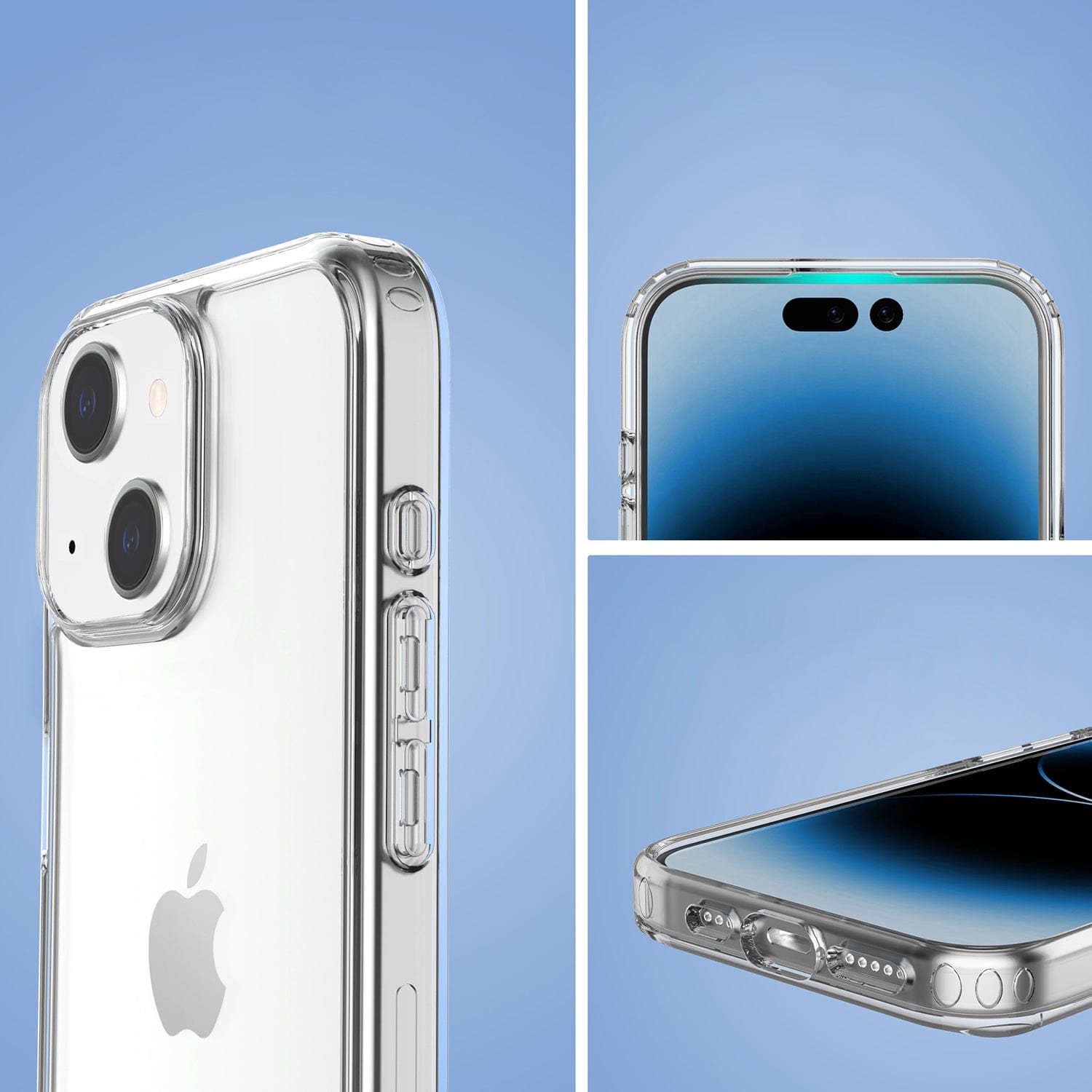 Hybrid-Flex Hard Shell Case for Apple iPhone 15 Plus - Clear