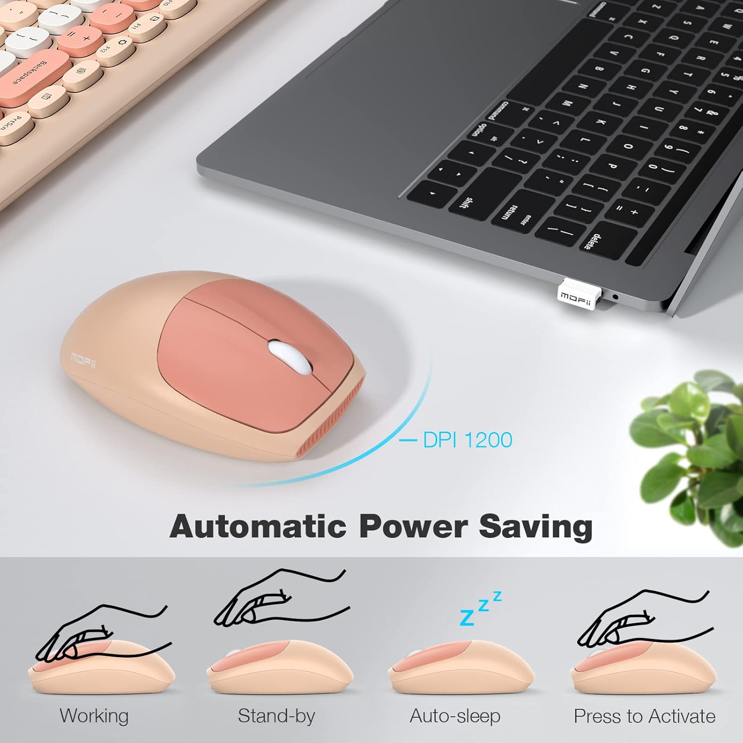 MOFII Wireless Keyboard and Mouse Combo with Flush Keys