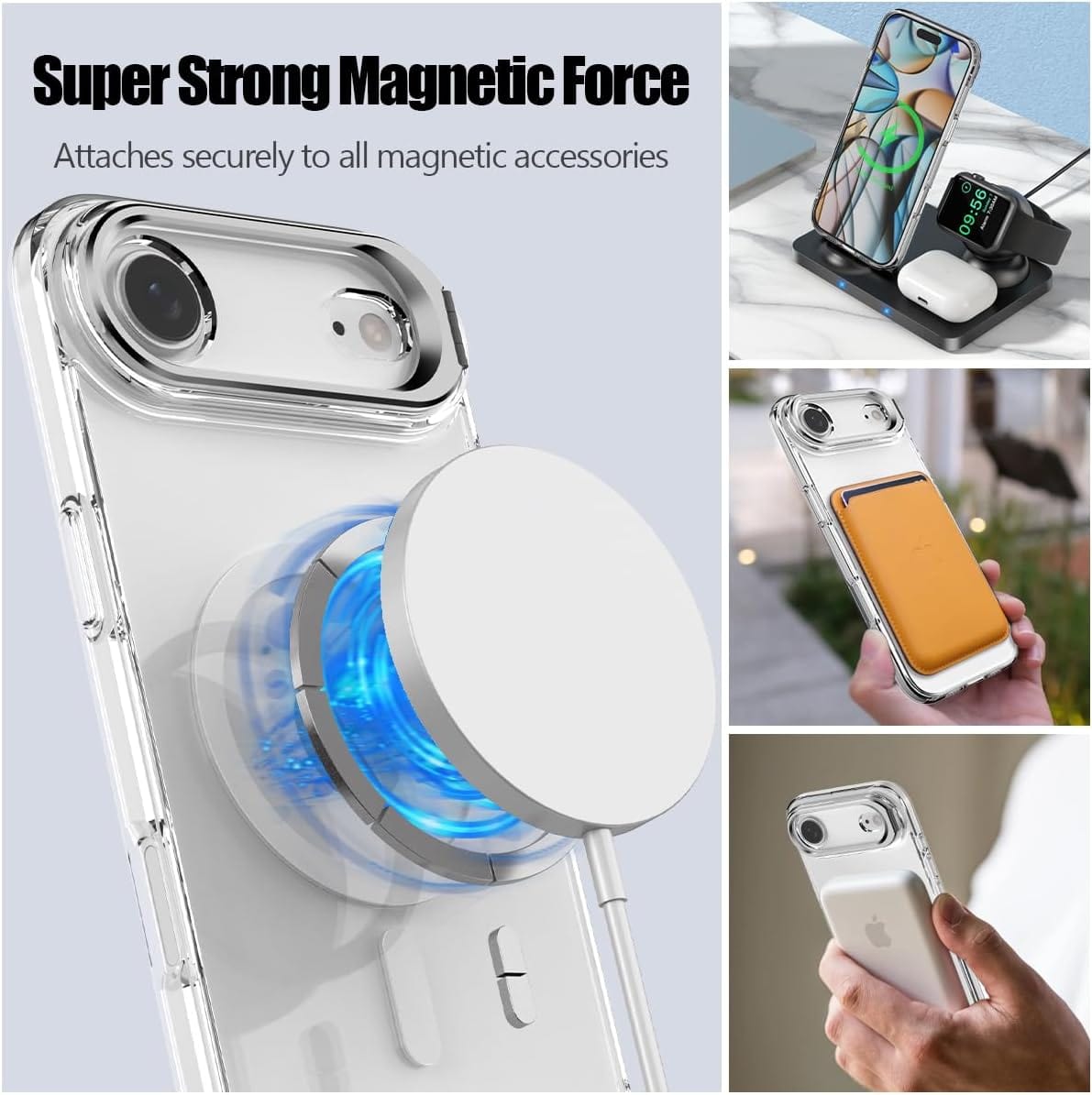 Venture Series Kickstand Case Compatible with Magsafe for Apple iPhone Air - Clear