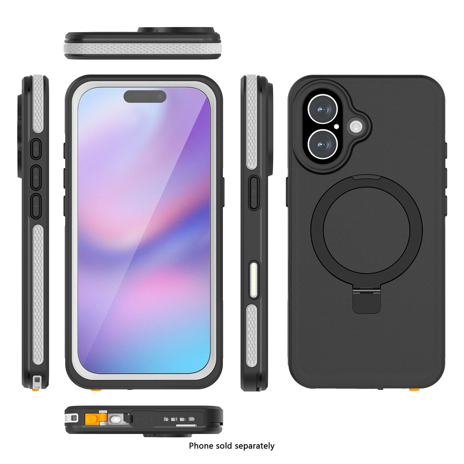 iPhone 17 Waterproof Case - Built-In Kickstand, Integrated Screen and Camera Protection, Compatible with Magsafe | Oasis Series