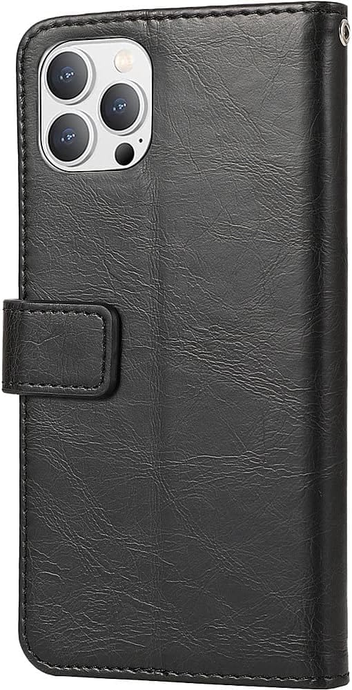 Saharacase Folio Wallet Case For Apple Iphone 14 Pro Max Black