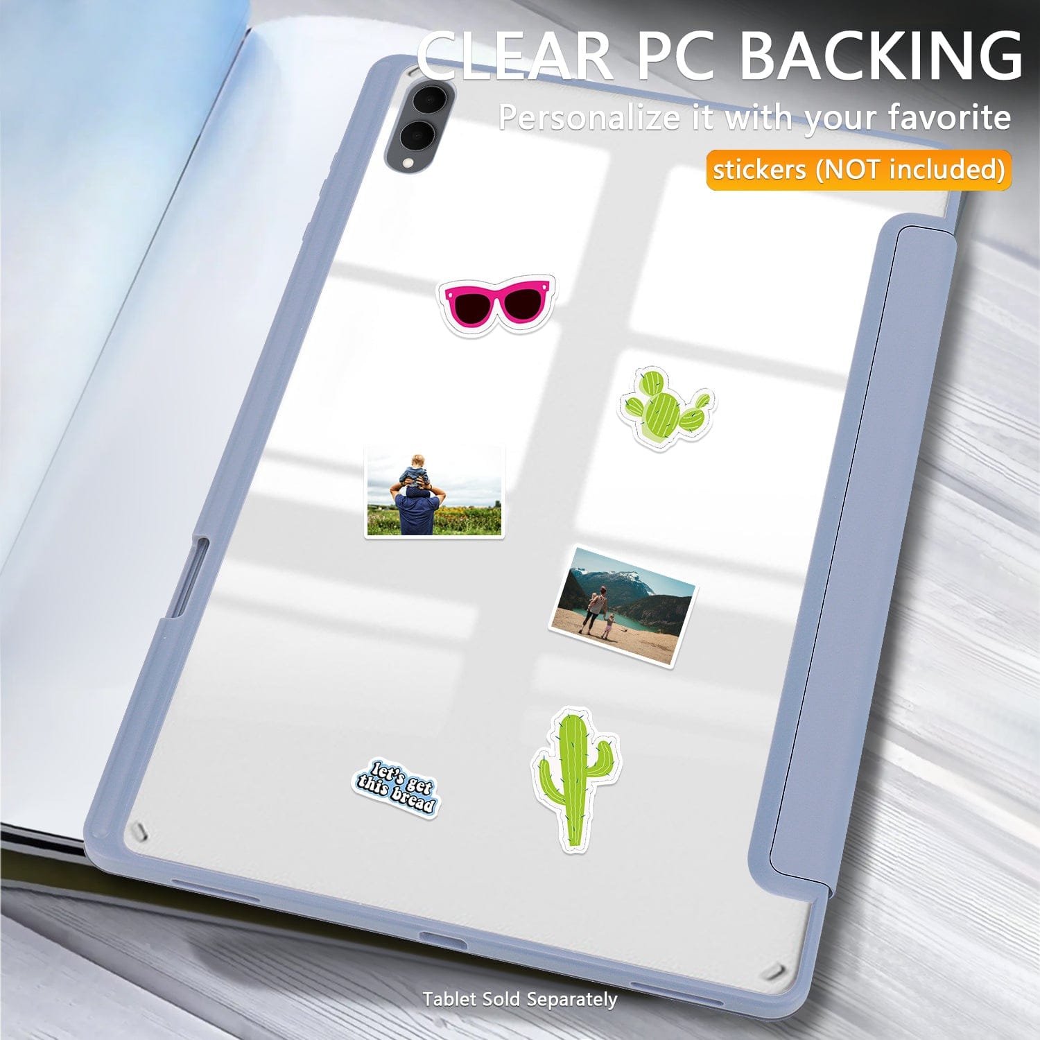 Samsung Galaxy Tab S11 Ultra Case - Folio Slim, Transparent Back