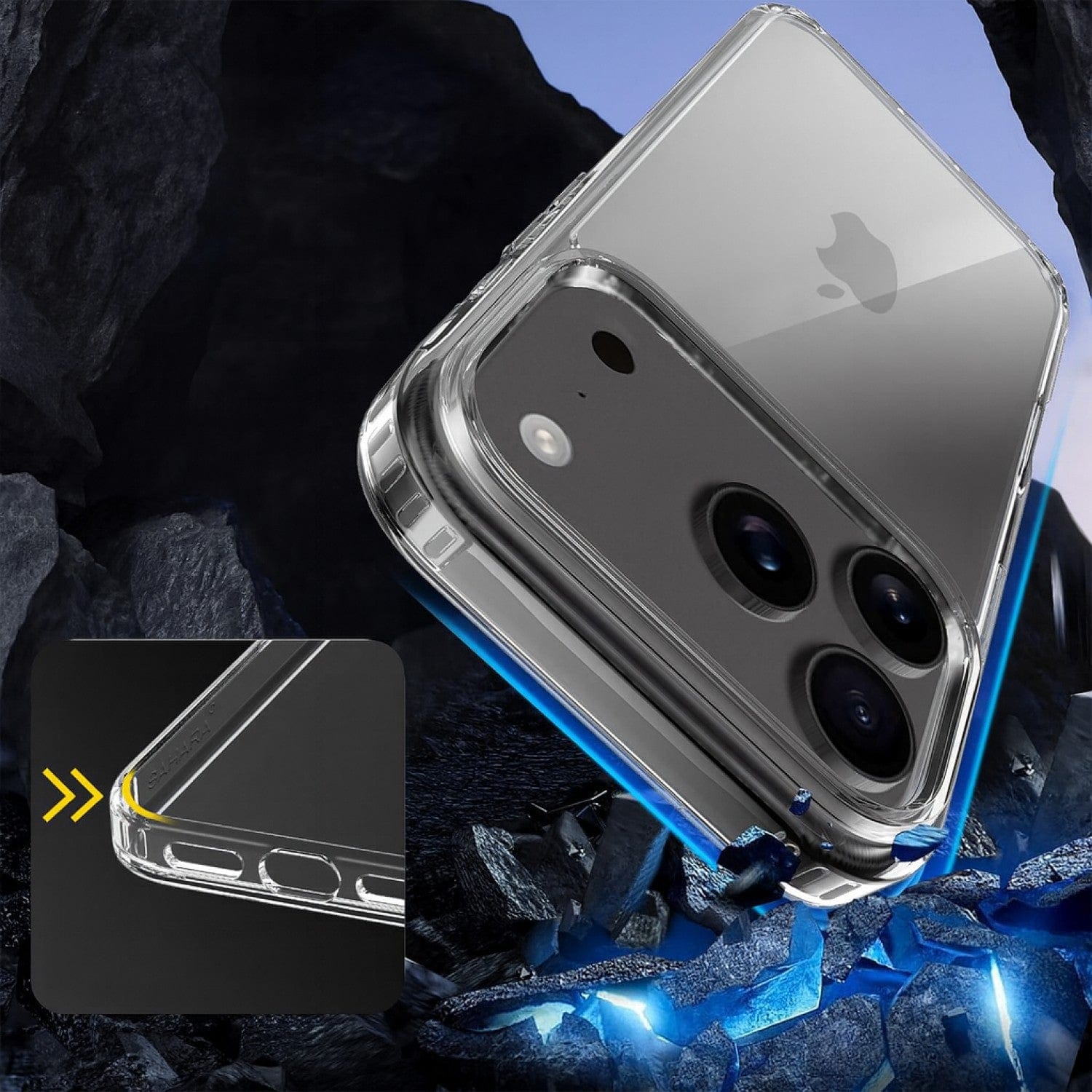 iPhone 17 Pro Clear Case - Slim, Anti-Slip Grip | Venture Series
