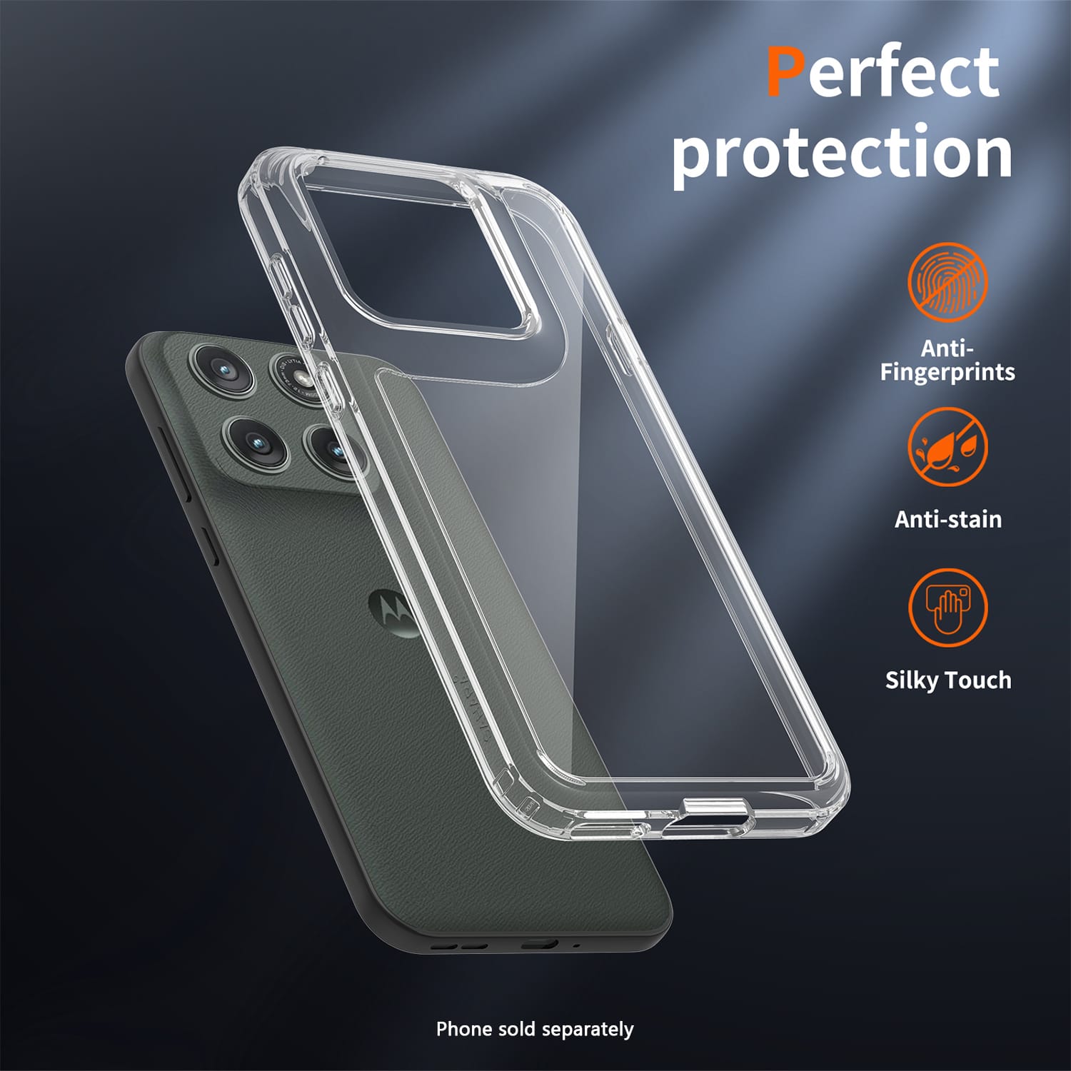 Motorola Edge 5G (2026) Clear Case - Anti-Slip, Shock-Absorbing Corners | Venture Series