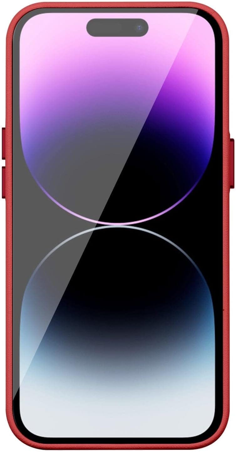 iPhone 14 Pro Max 6.7-inch Protection Kit Bundle - FingerGrip Series Case with Tempered Glass Screen and Camera Protector (Red)