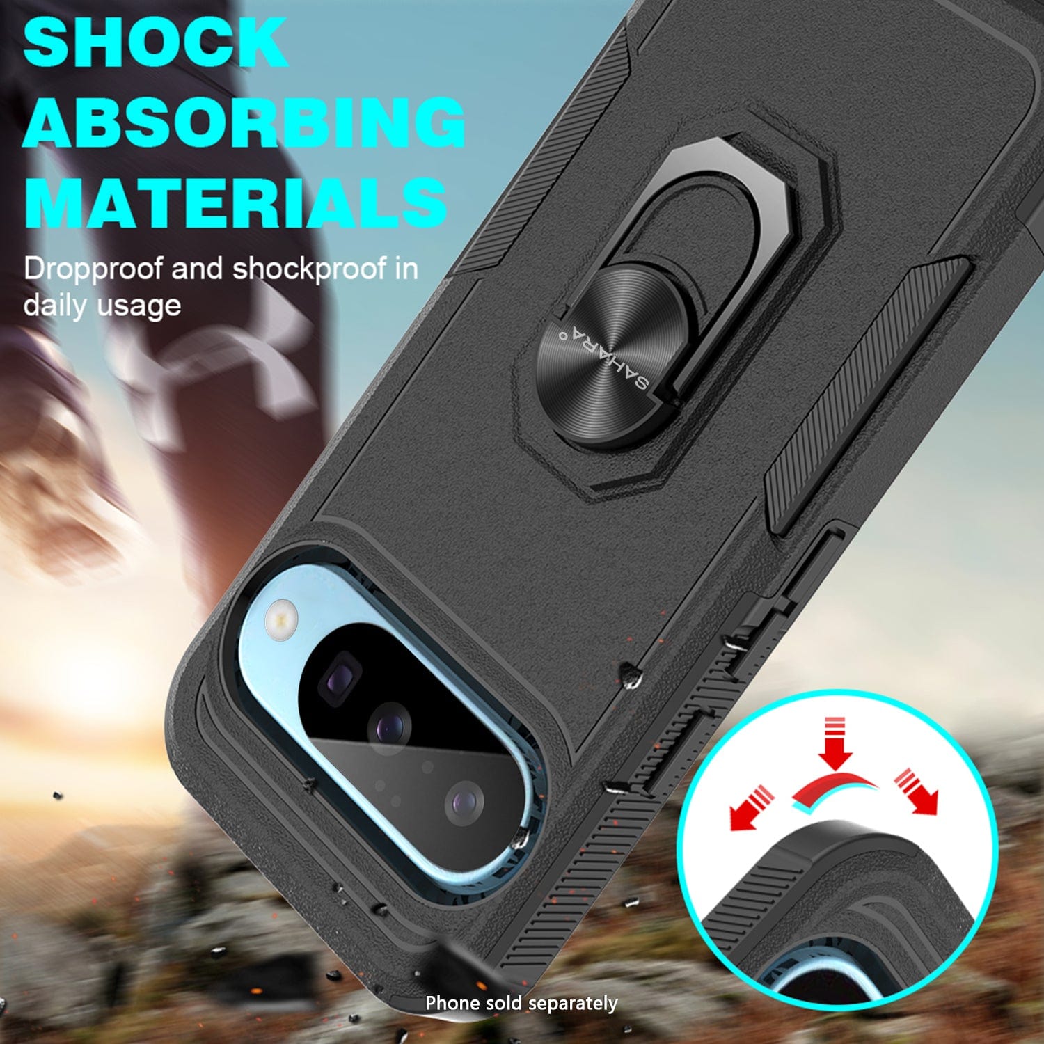 Google Pixel 10/10 Pro Case – Heavy-Duty Kickstand, Anti-Slip Grip | Raider Series