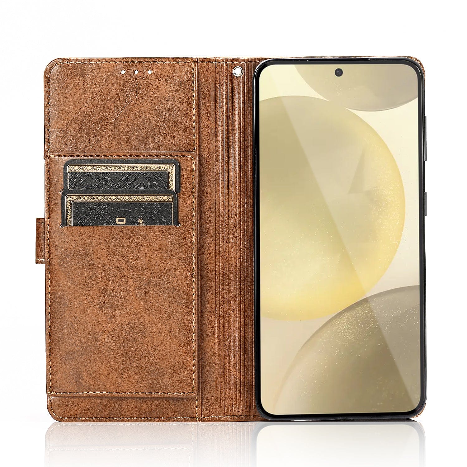 Indy Series Leather Wallet Case with Screen Protector - Samsung Galaxy S24