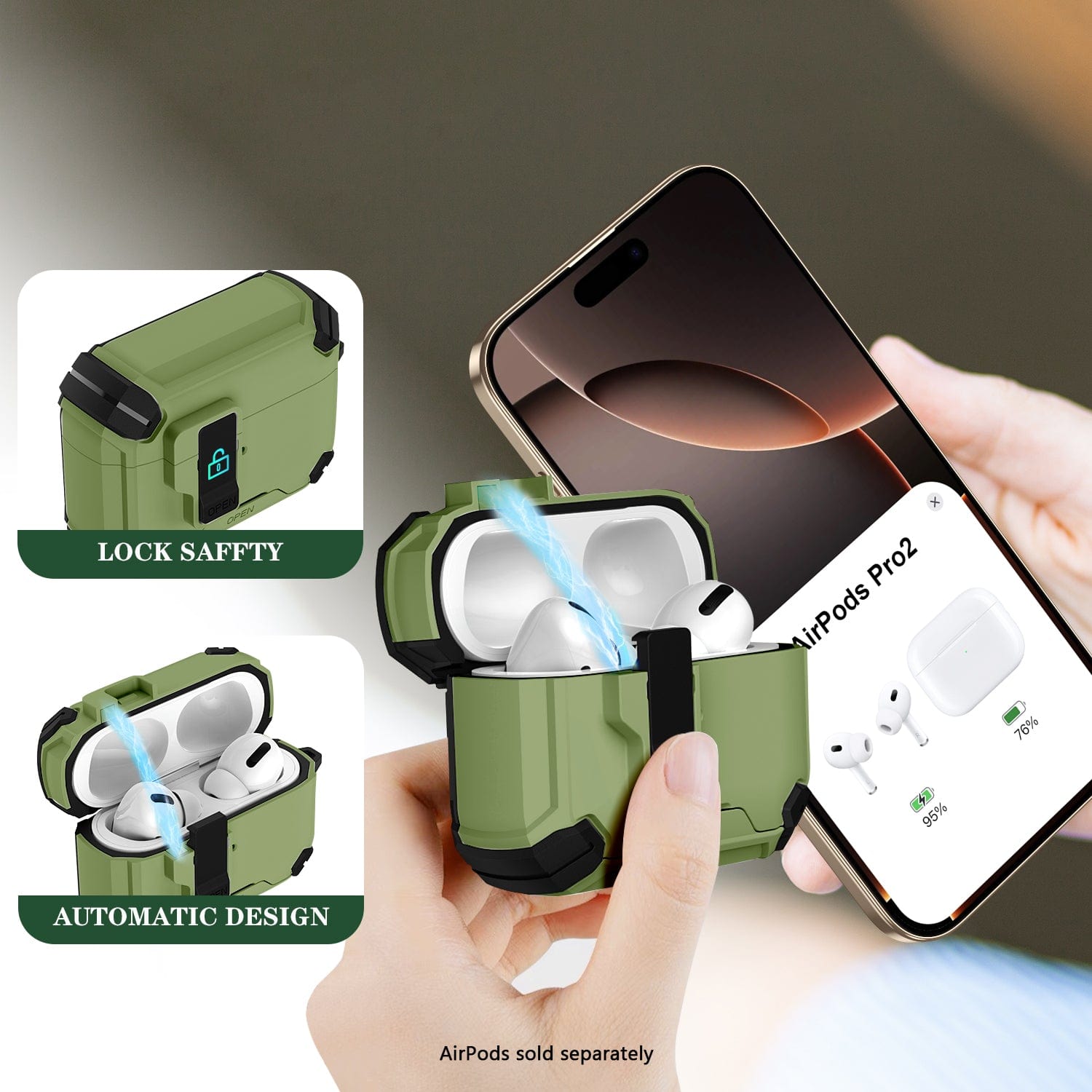 AirPods Pro 3 Case - MagSafe, Heavy-Duty, Secure Lock | Raider Series